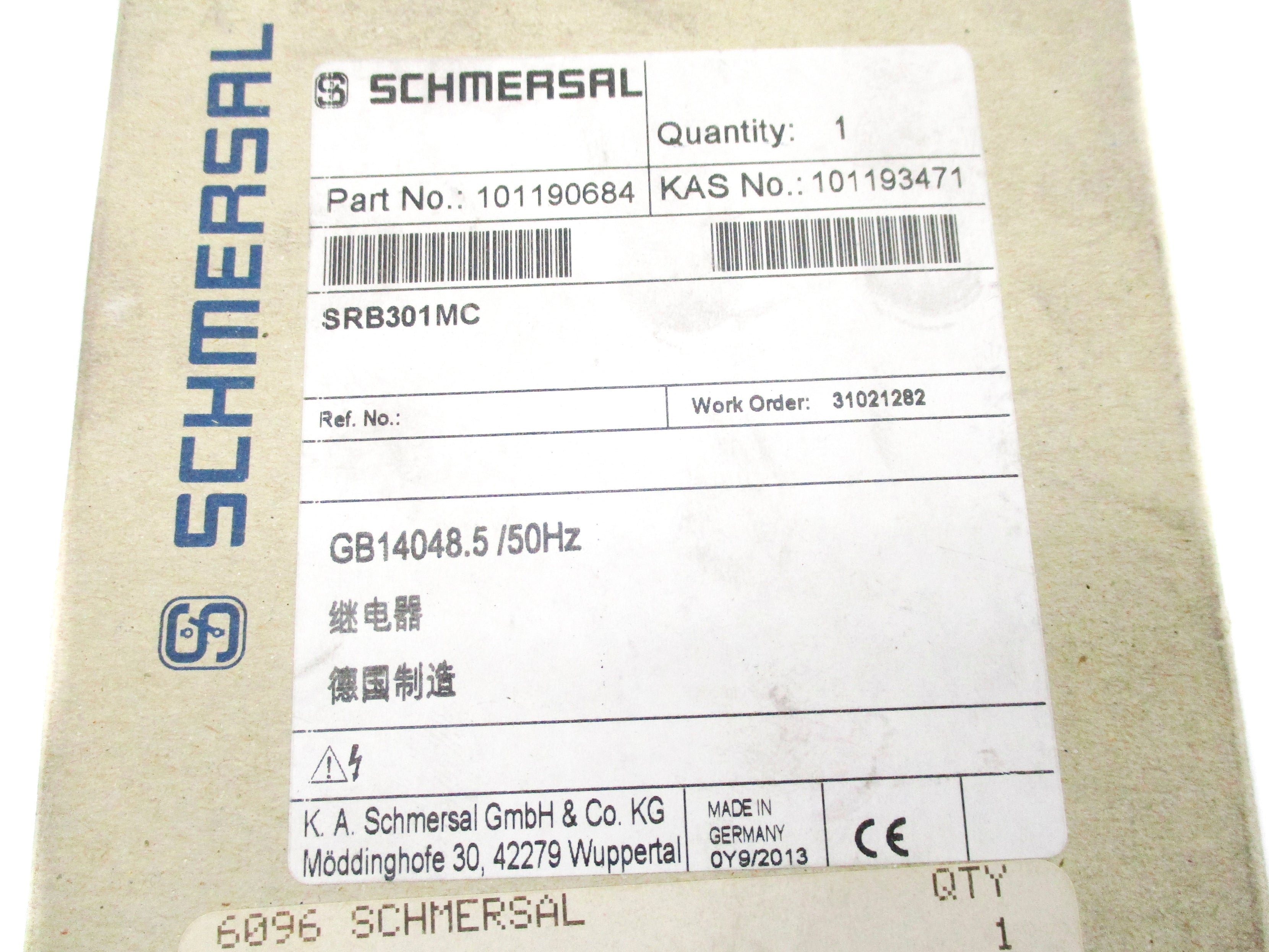 SCHMERSAL 101190684 6A 24VDC NSMP