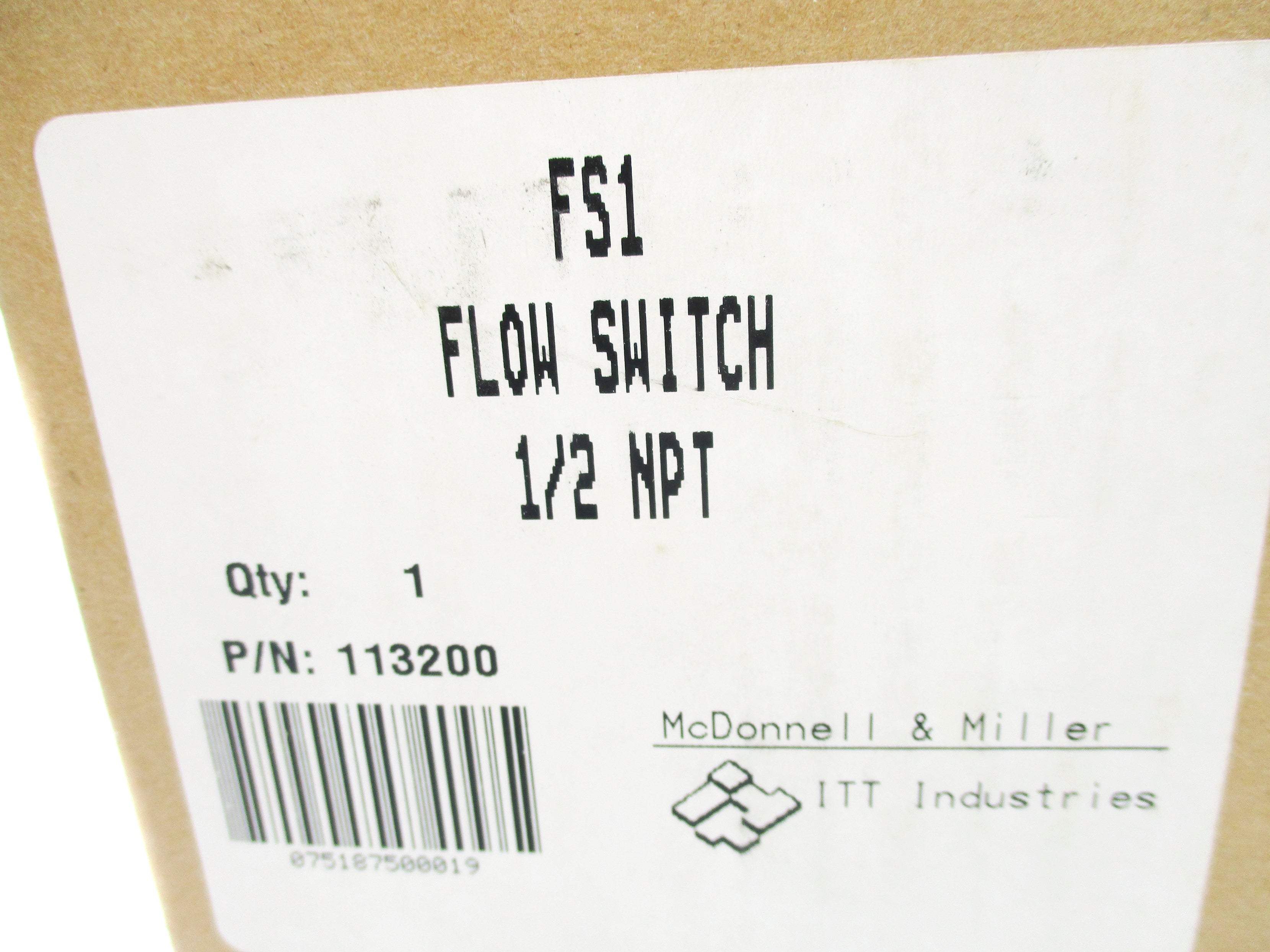 MCDONNELL & MILLER FS1 113200 230VAC 100PSI 1/2" NSMP