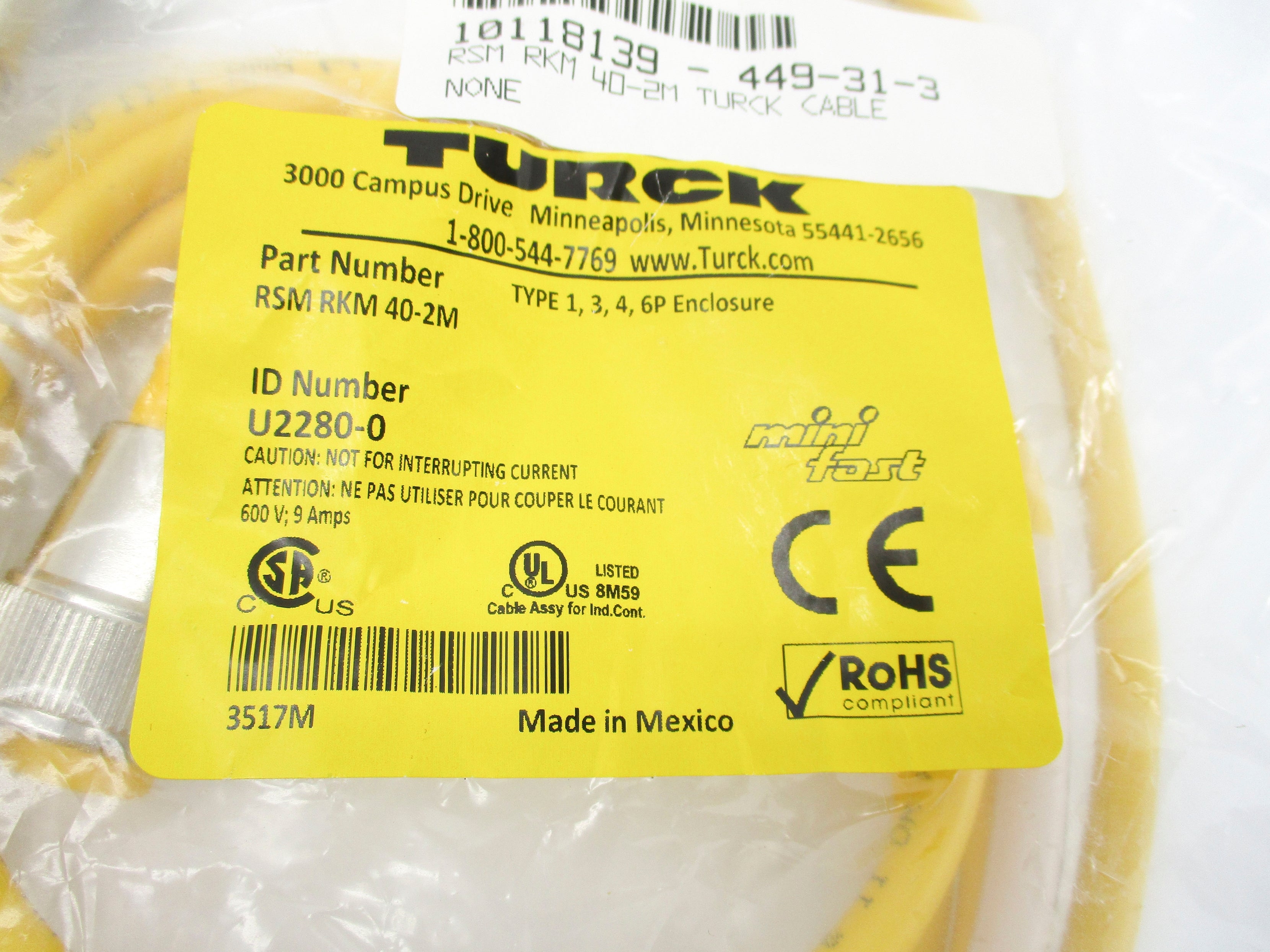 TURCK RSMRKM40-2M NSMP