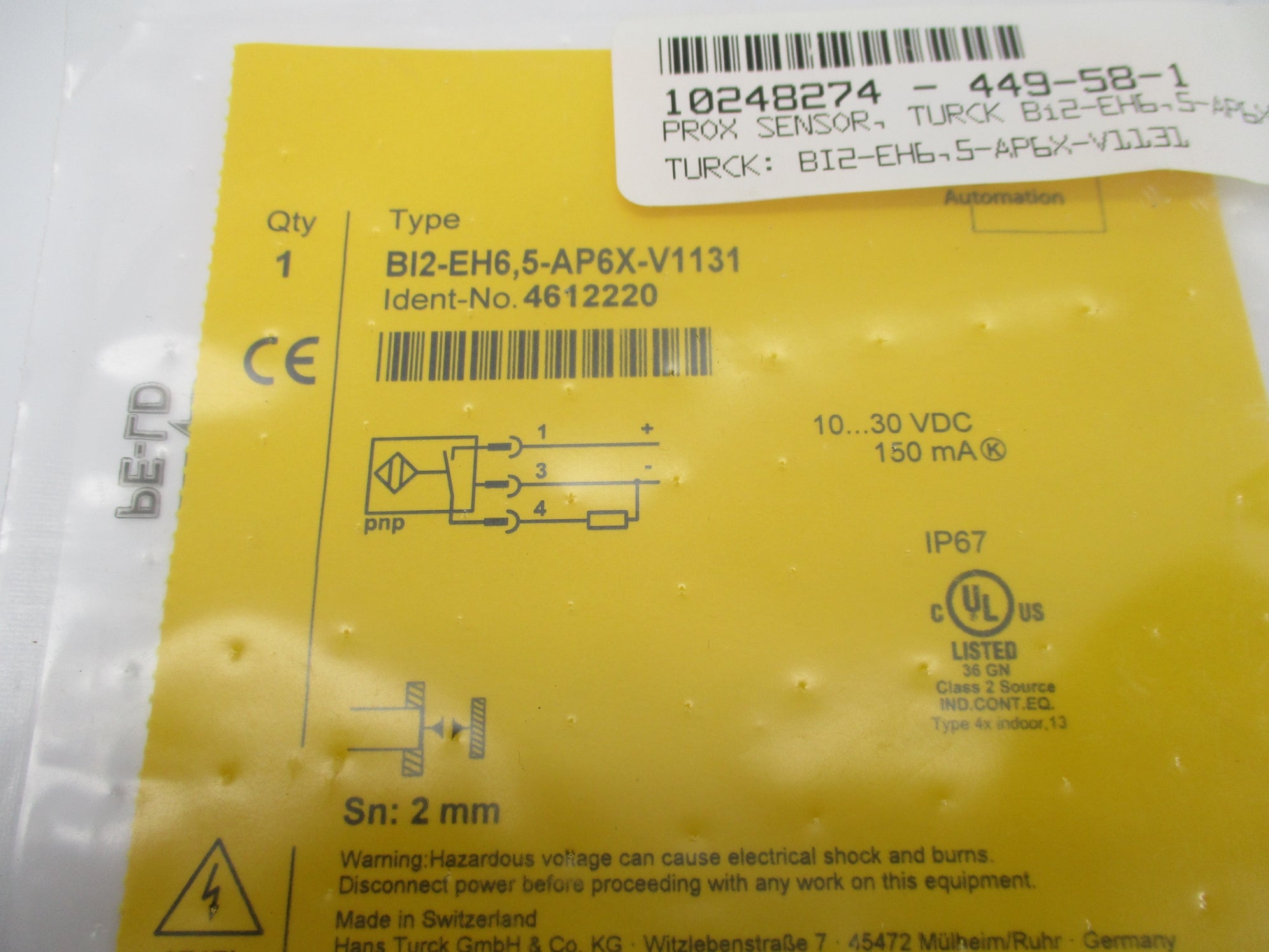 TURCK BI2-EH65-AP6X-V1131 NSMP