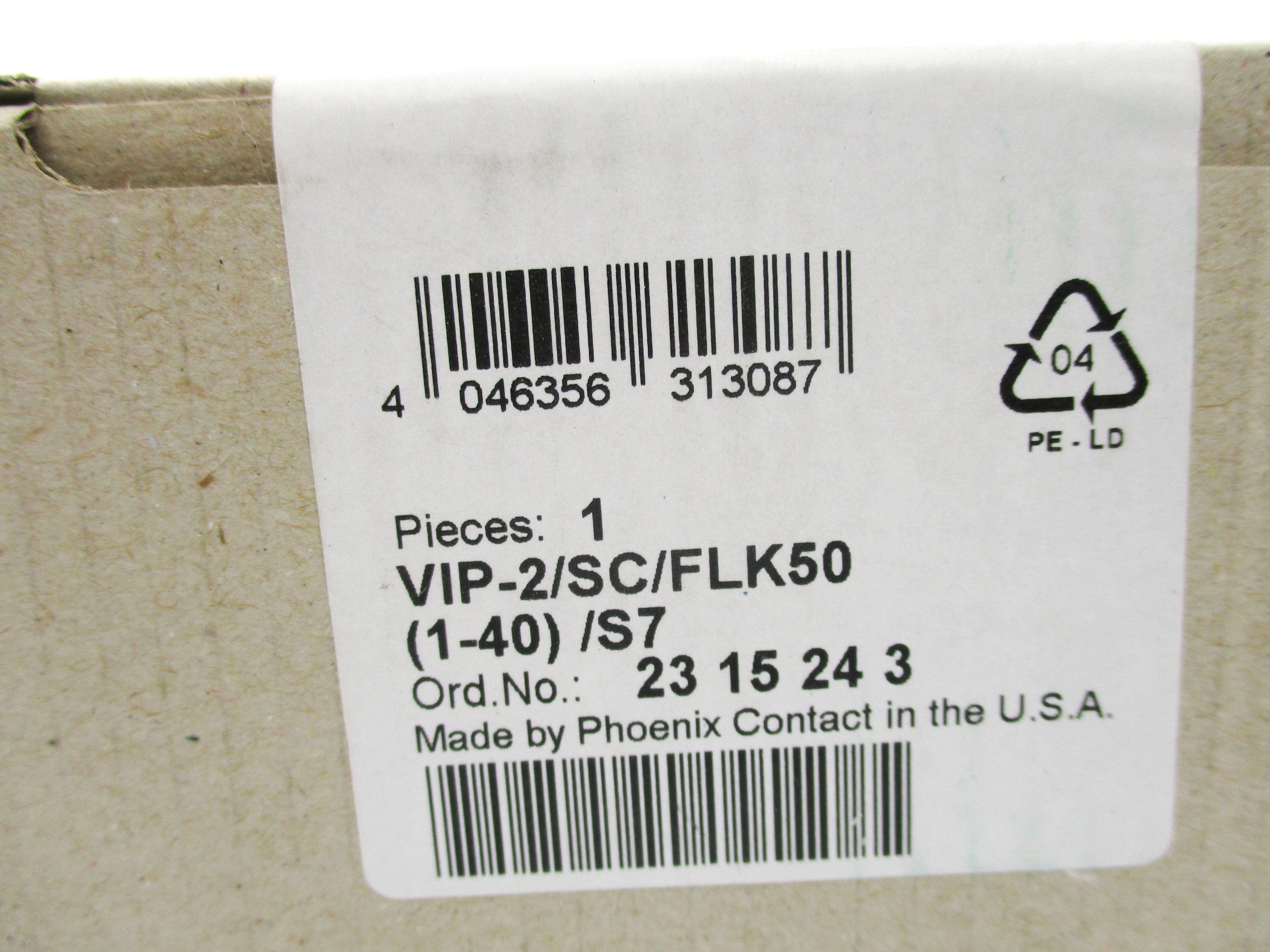 PHOENIX CONTACT VIP-2/SC/FLK50 2315243 125V NSFS