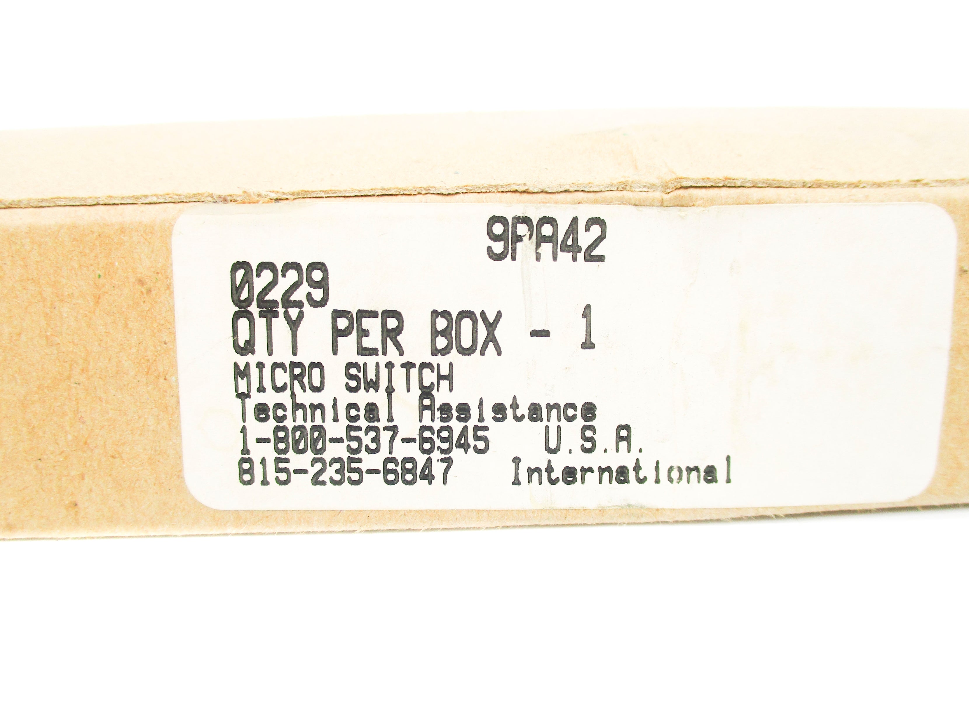 MICRO SWITCH 9PA42 NSMP
