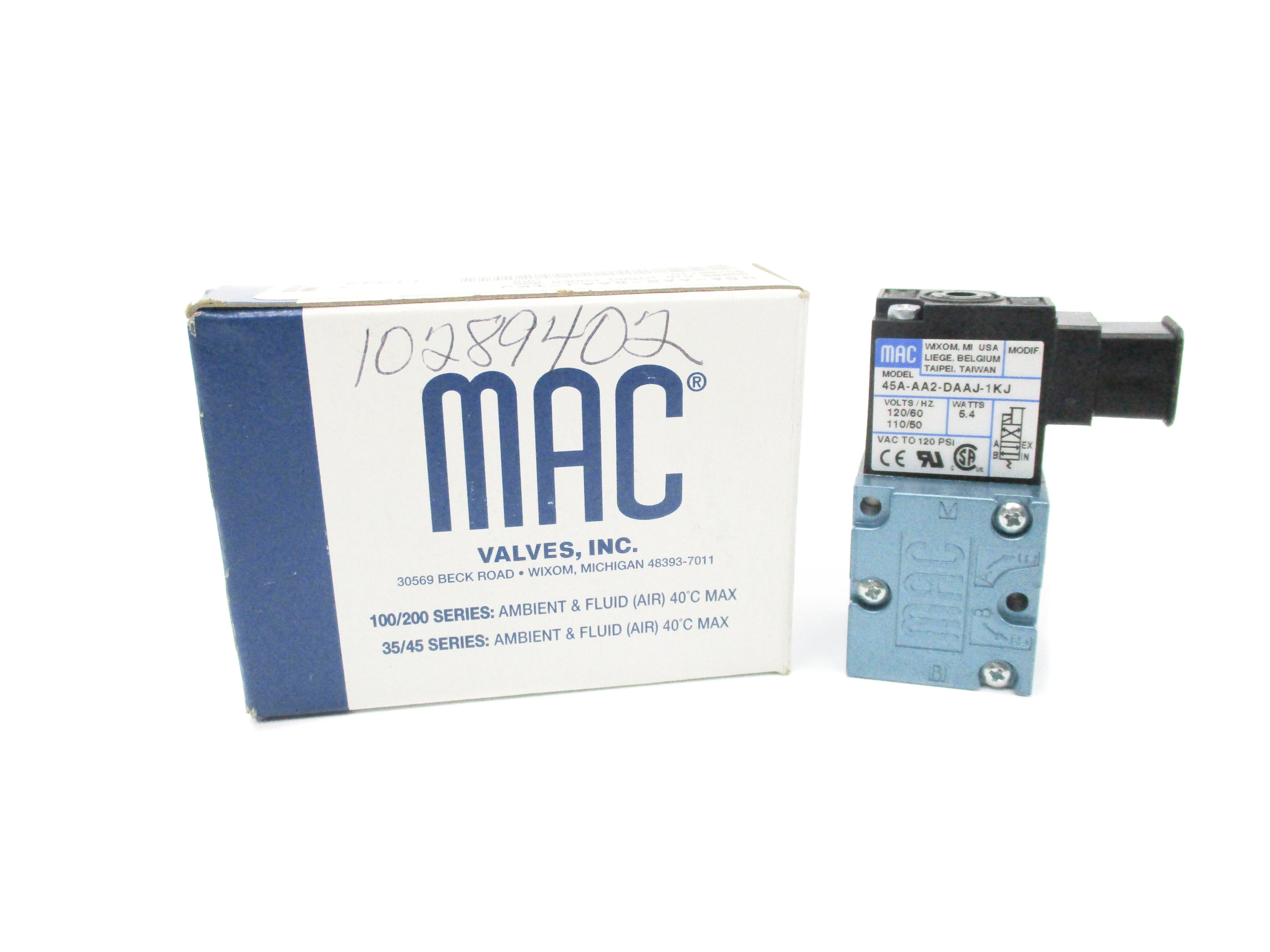 MAC 45A-AA2-DAAJ-1KJ 120/110V 120PSI NSMP