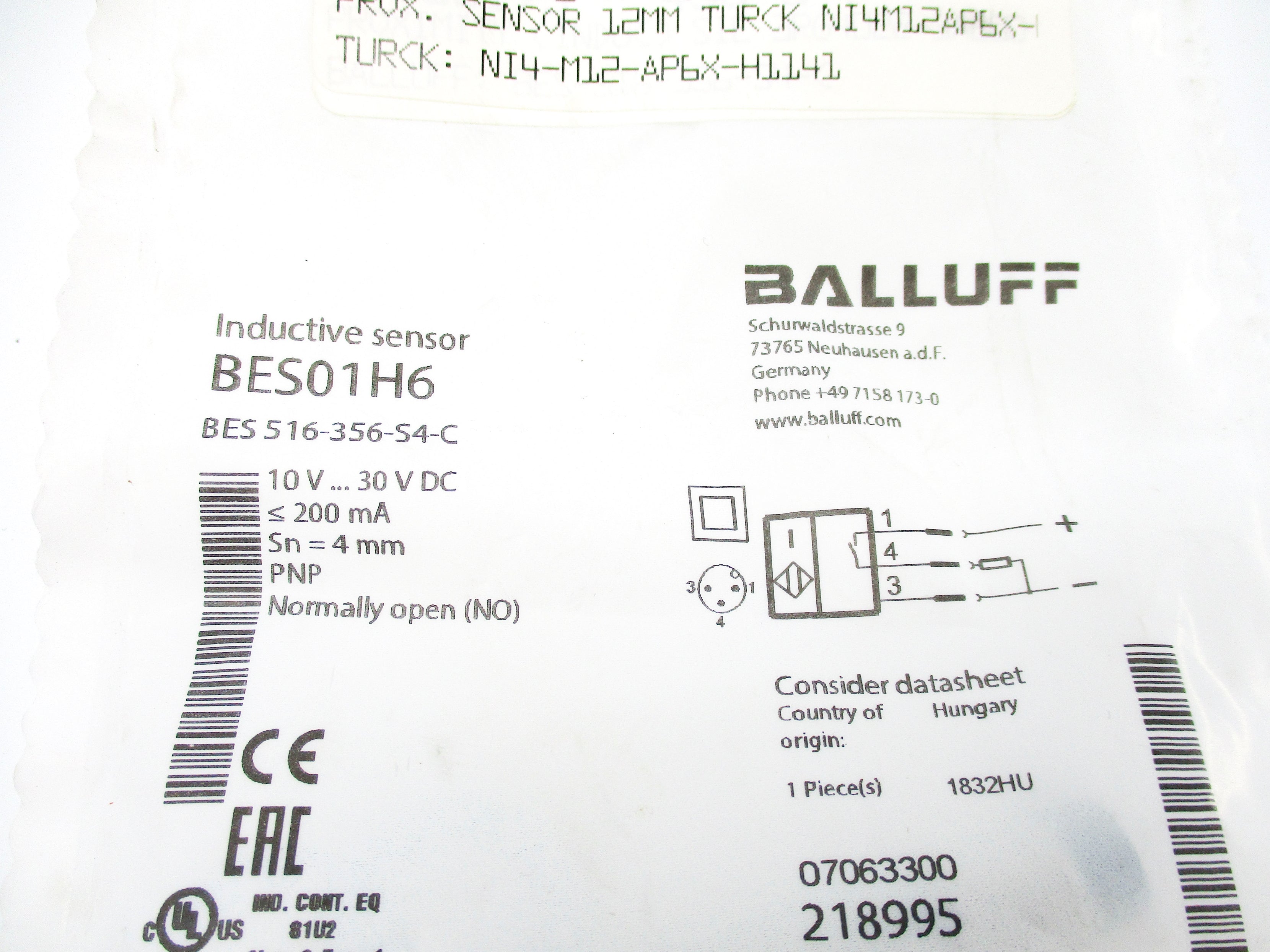 BALLUFF BES01H6 NSMP