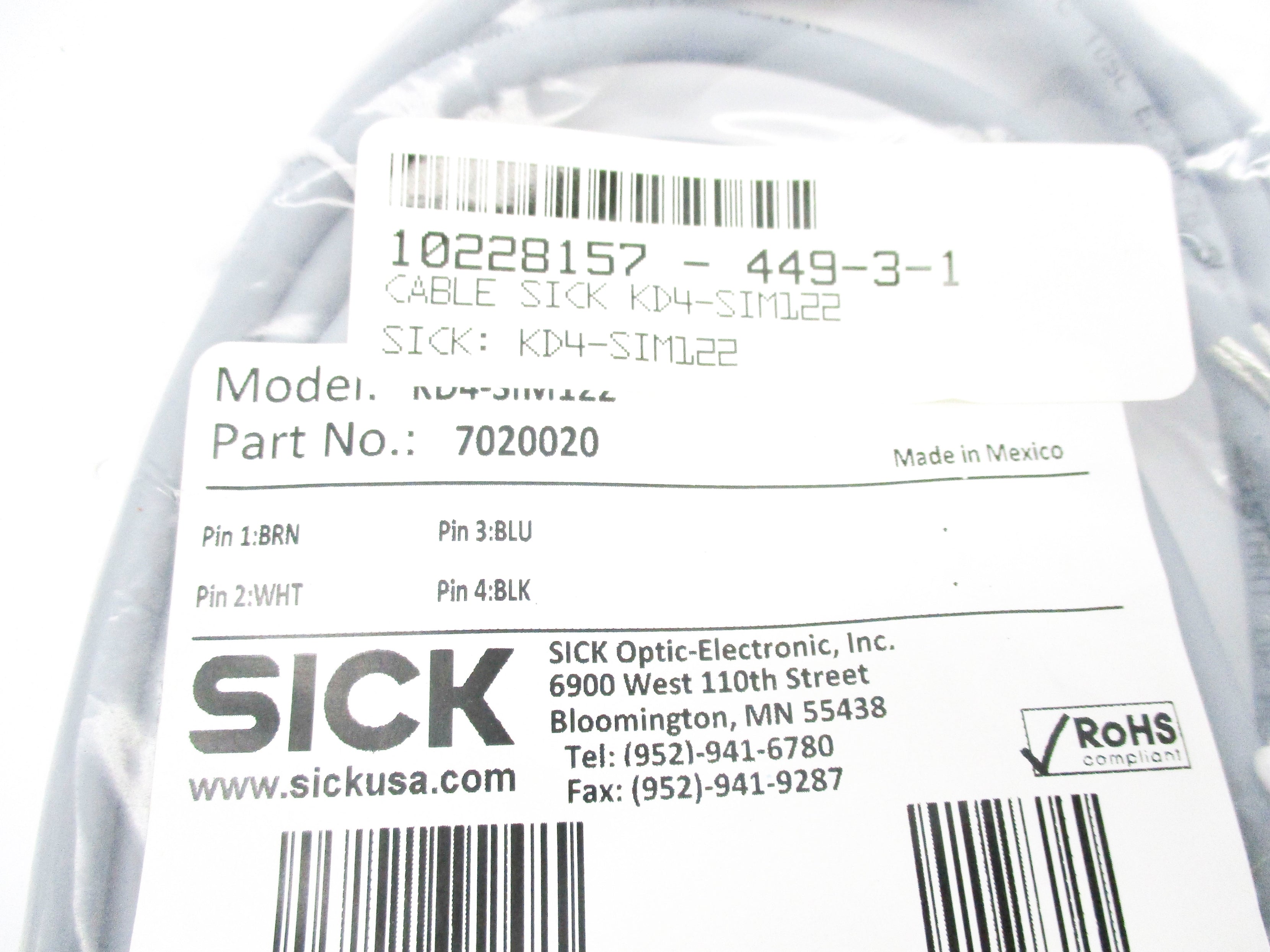 SICK KD4-SIM122 7020020 NSMP