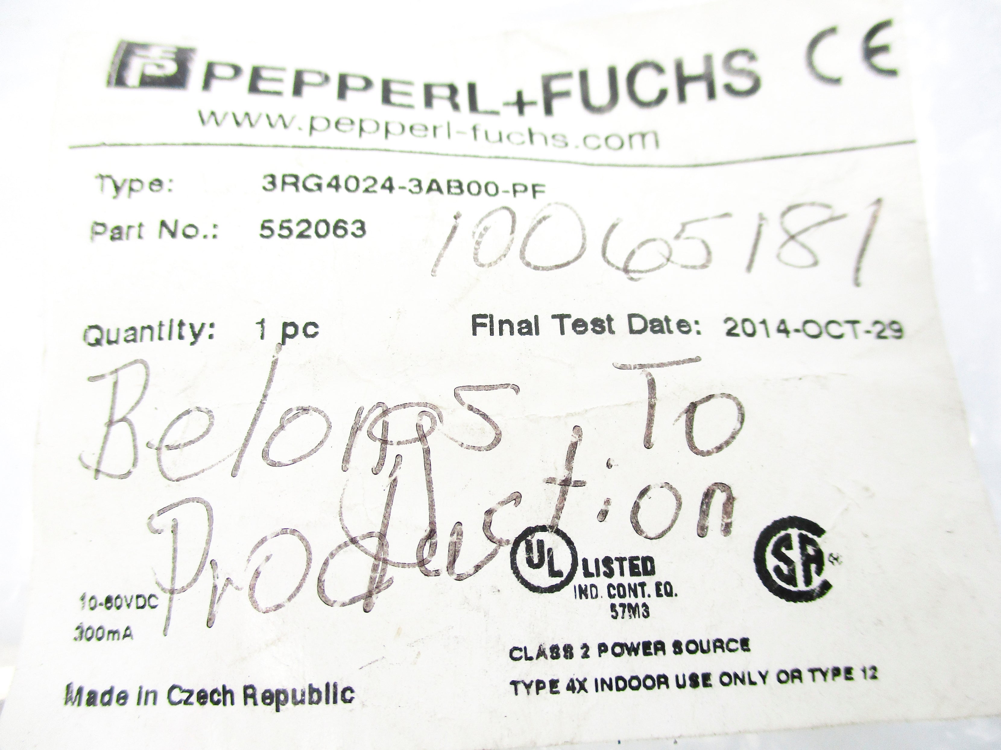 PEPPERL+FUCHS 3RG4024-3AB00-PF NSMP