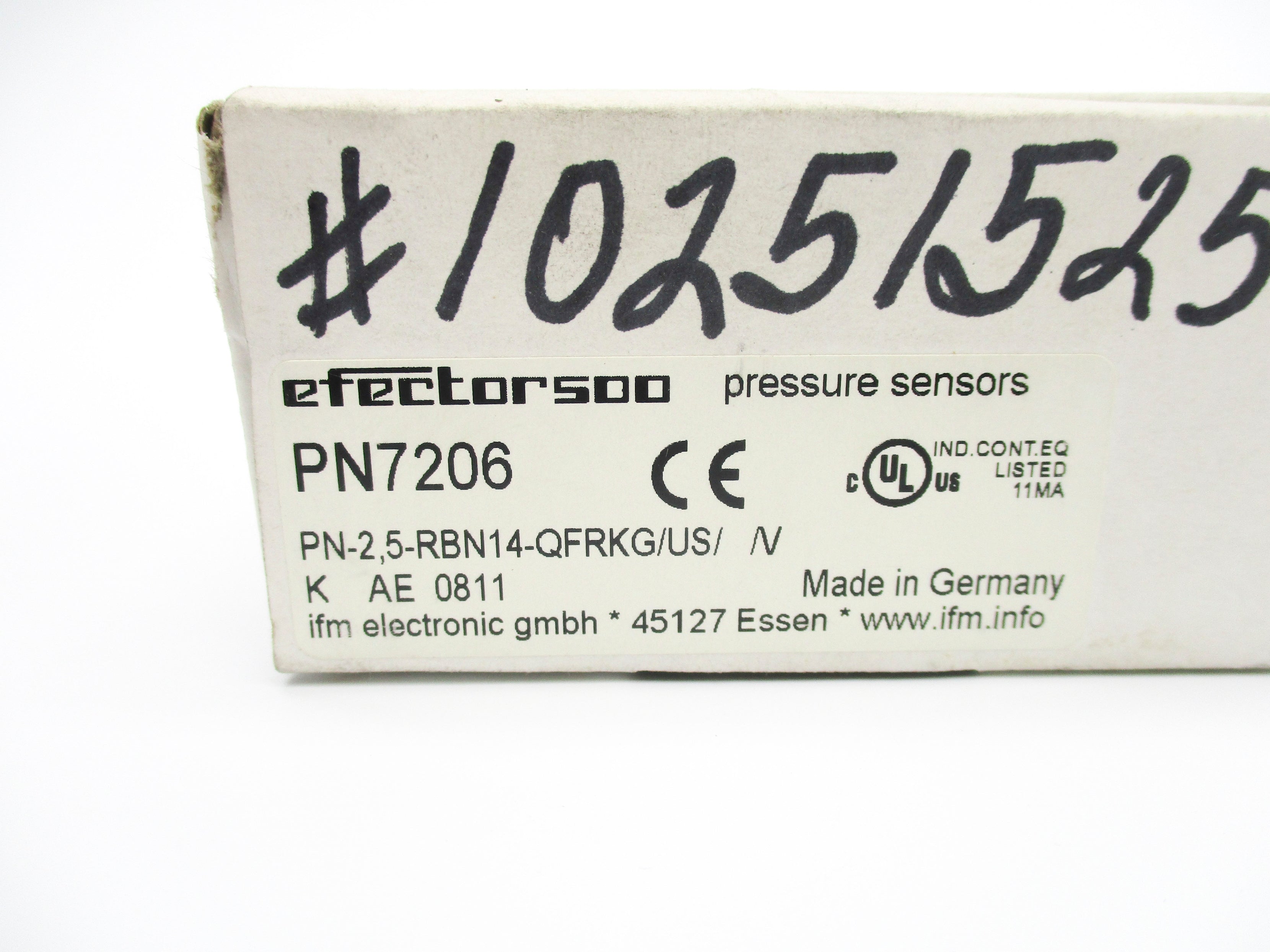 IFM EFECTOR PN7206 PN-2,5-RBN14-QFRKG/US//V 18-36VDC 290PSI 1/4" NSMP