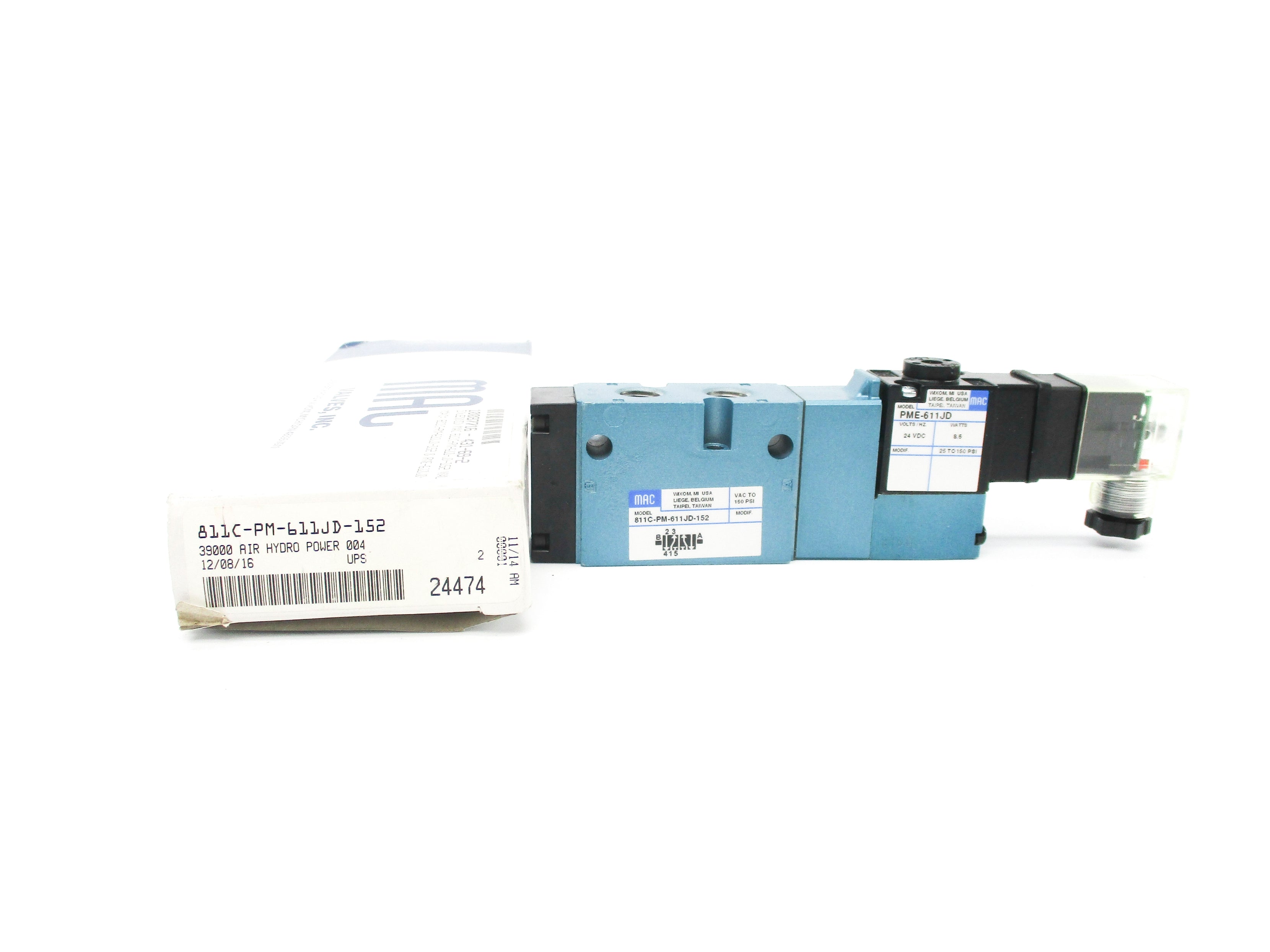 MAC 811C-PM-611JD-152 24VDC 25-150PSI NSMP