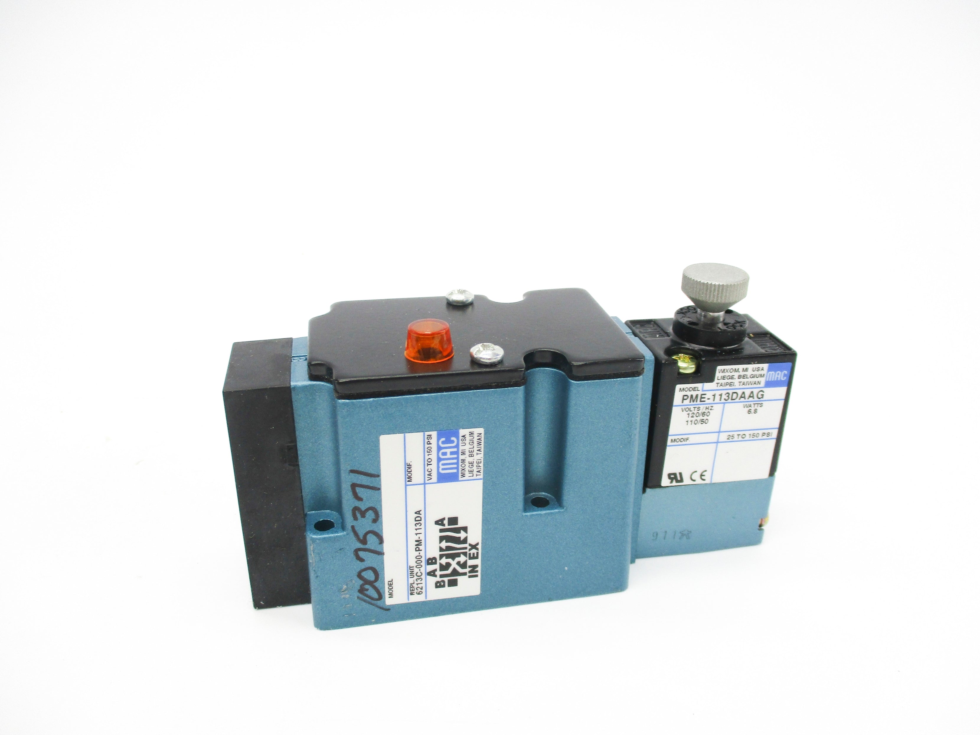 MAC 6213C-000-PM-113DA 120/110 25-150PSI NSMP