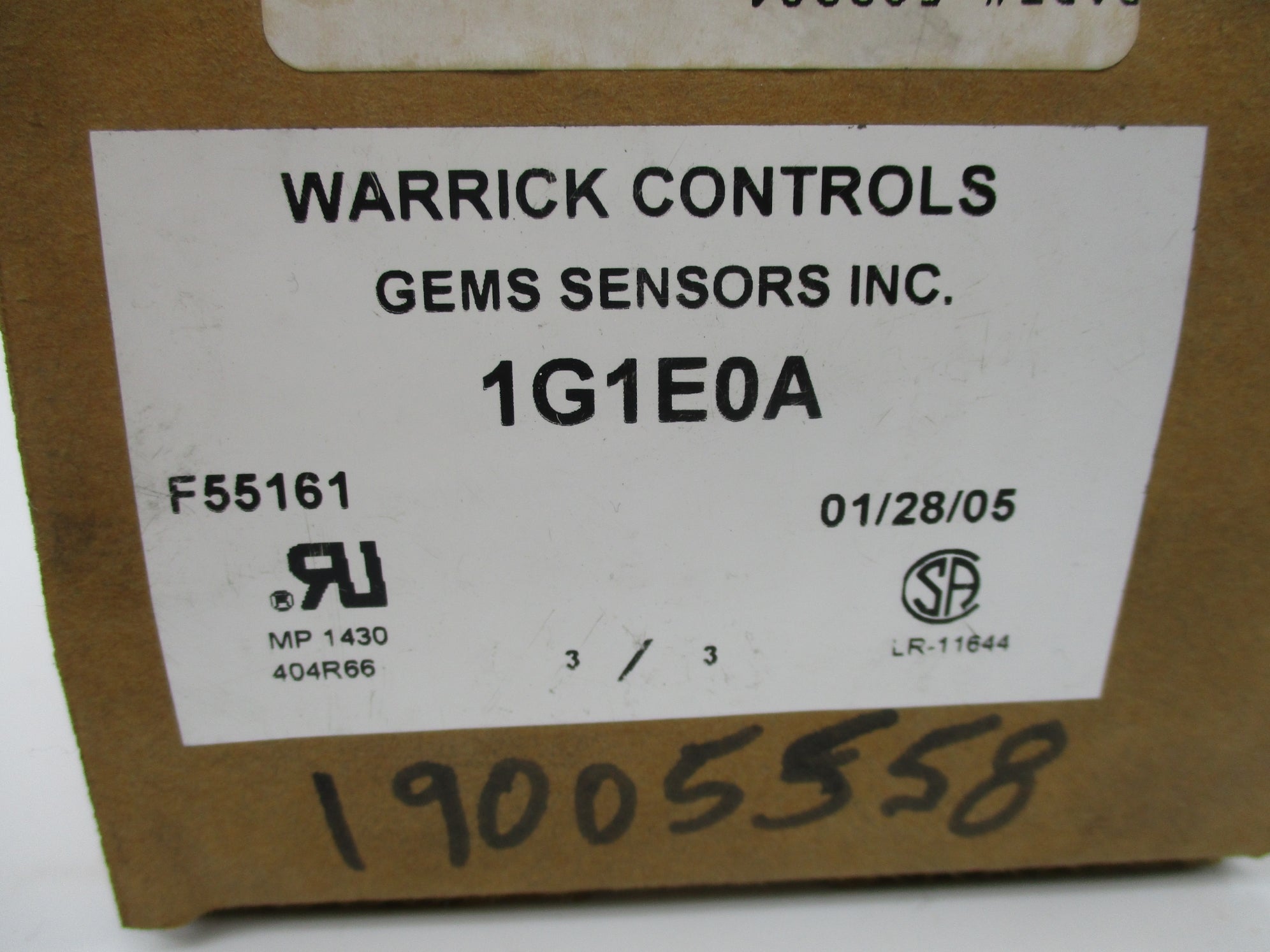 WARRICK CONTROLS 1G1E0A 16/8A 500V NSMP