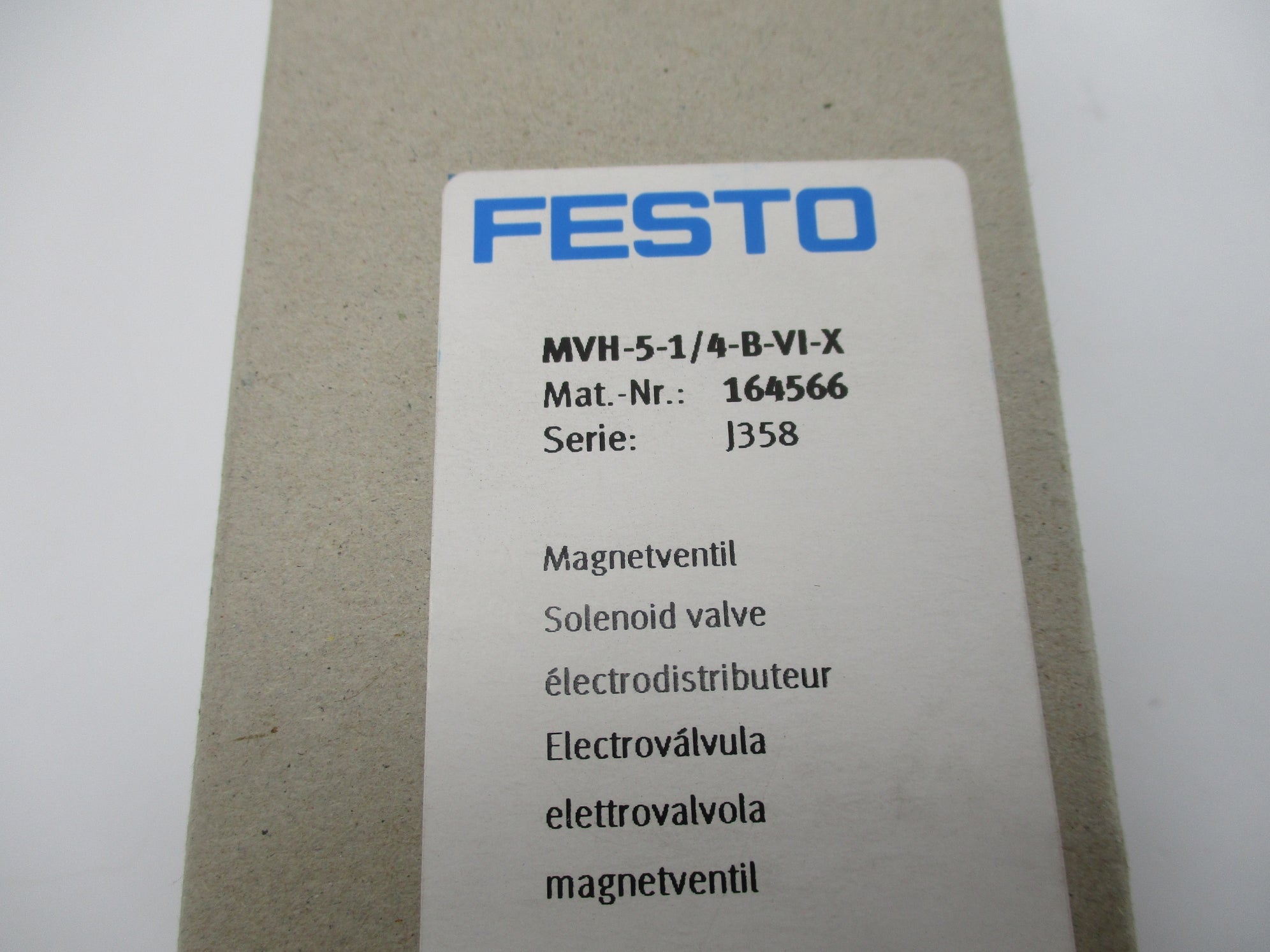 FESTO MVH-5-1/4-B-VI-X 28-145PSI NSMP