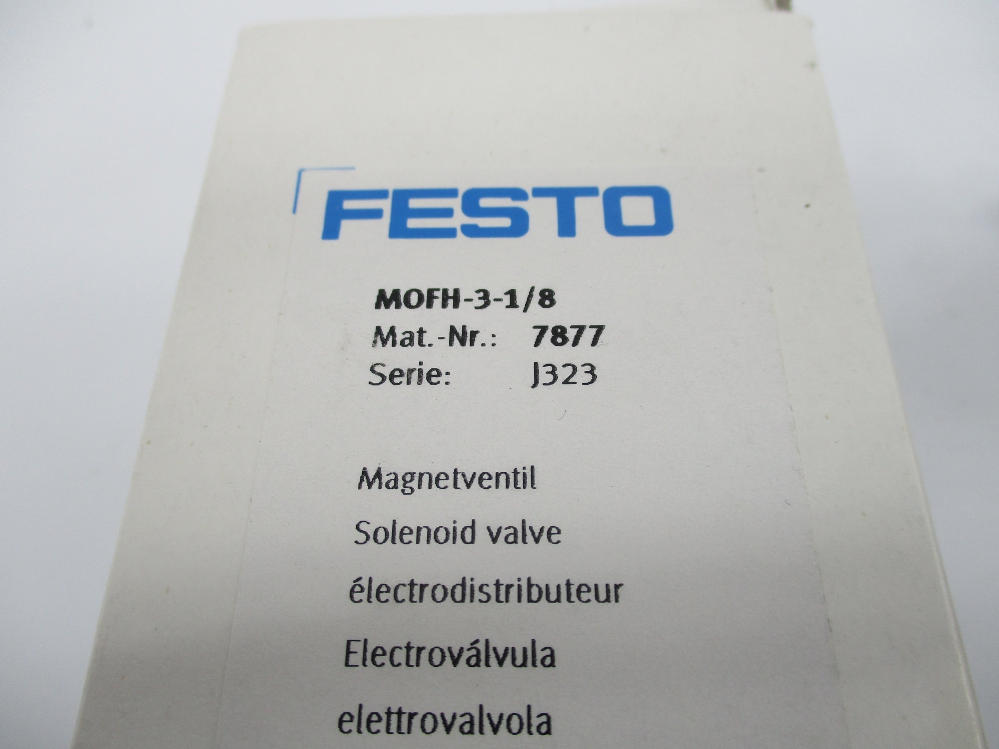 FESTO MOFH-3-1/8 7877 SER. J323 21-120PSI NSMP