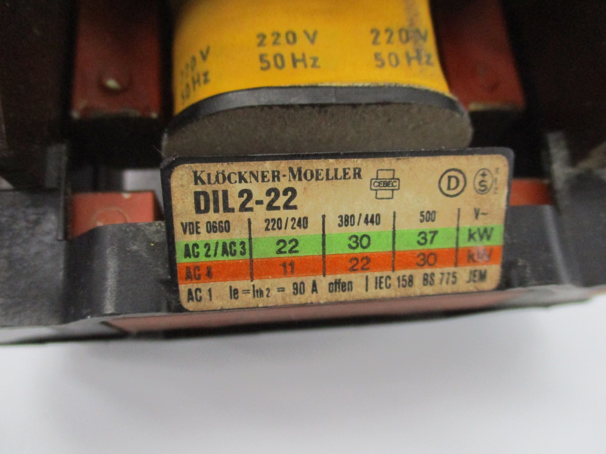 KLOCKNER MOELLER DIL2-22-NA 220V UNMP