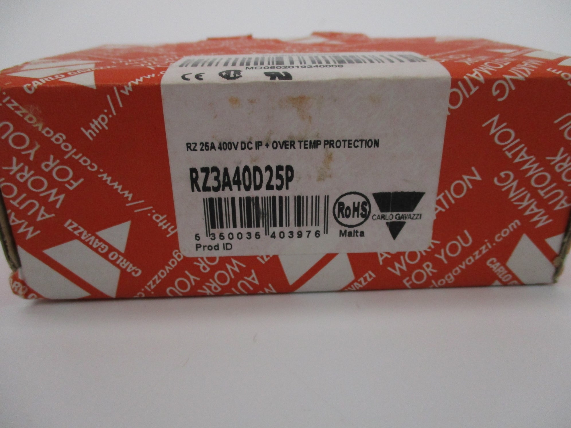 CARLO GAVAZZI RZ3A40D25P 25A 400VDC NSMP