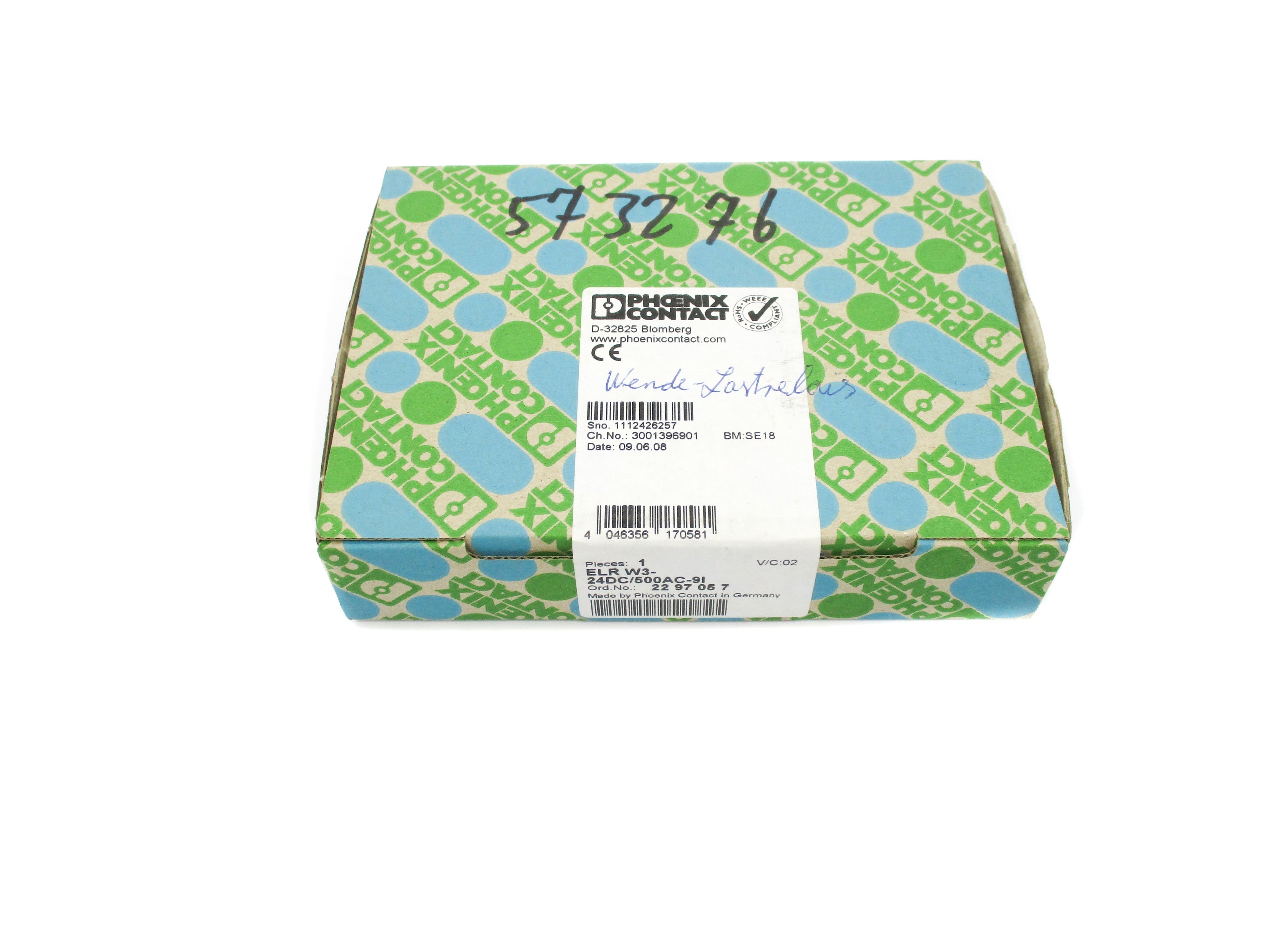 PHOENIX CONTACT ELRW3-24DC/500AC-9I 24VDC NSFS