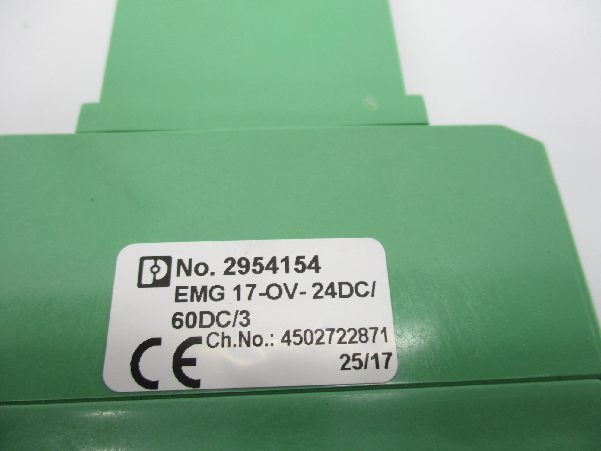 PHOENIX CONTACT EMG17-OV-24DC/60DC/3 3A 60VDC NSNP