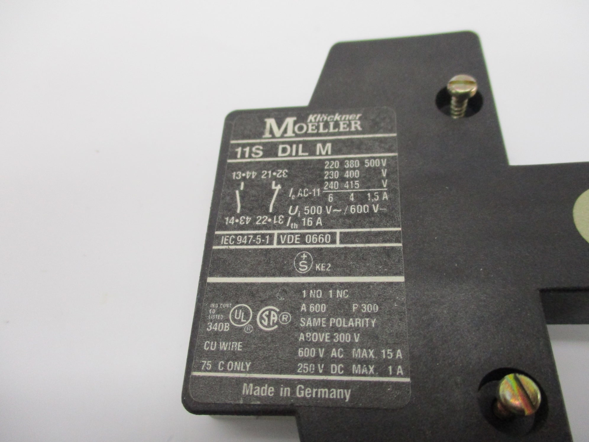 KLOCKNER MOELLER 11SDILM 250VDC NSNP