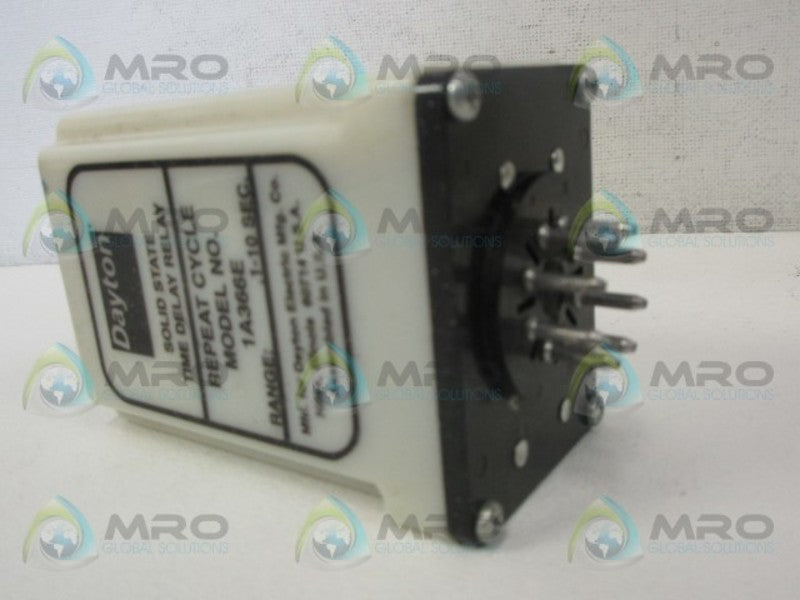 DAYTON 1A366E SOLID STATE TIME DELAY RELAY .1-10 SEC. UNMP
