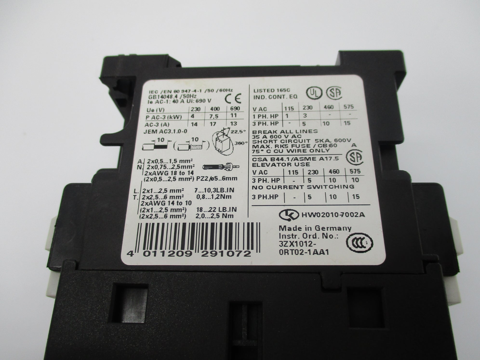 SIEMENS 3RT1025-1AL20 230V NSNP