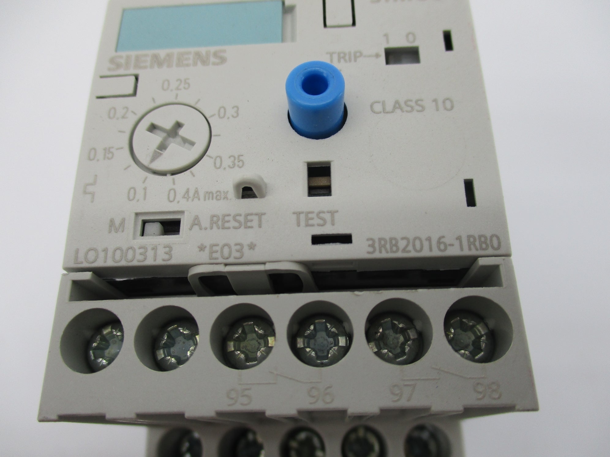 SIEMENS 3RB2016-1RB0 0.1-0.4A 600VAC UNMP