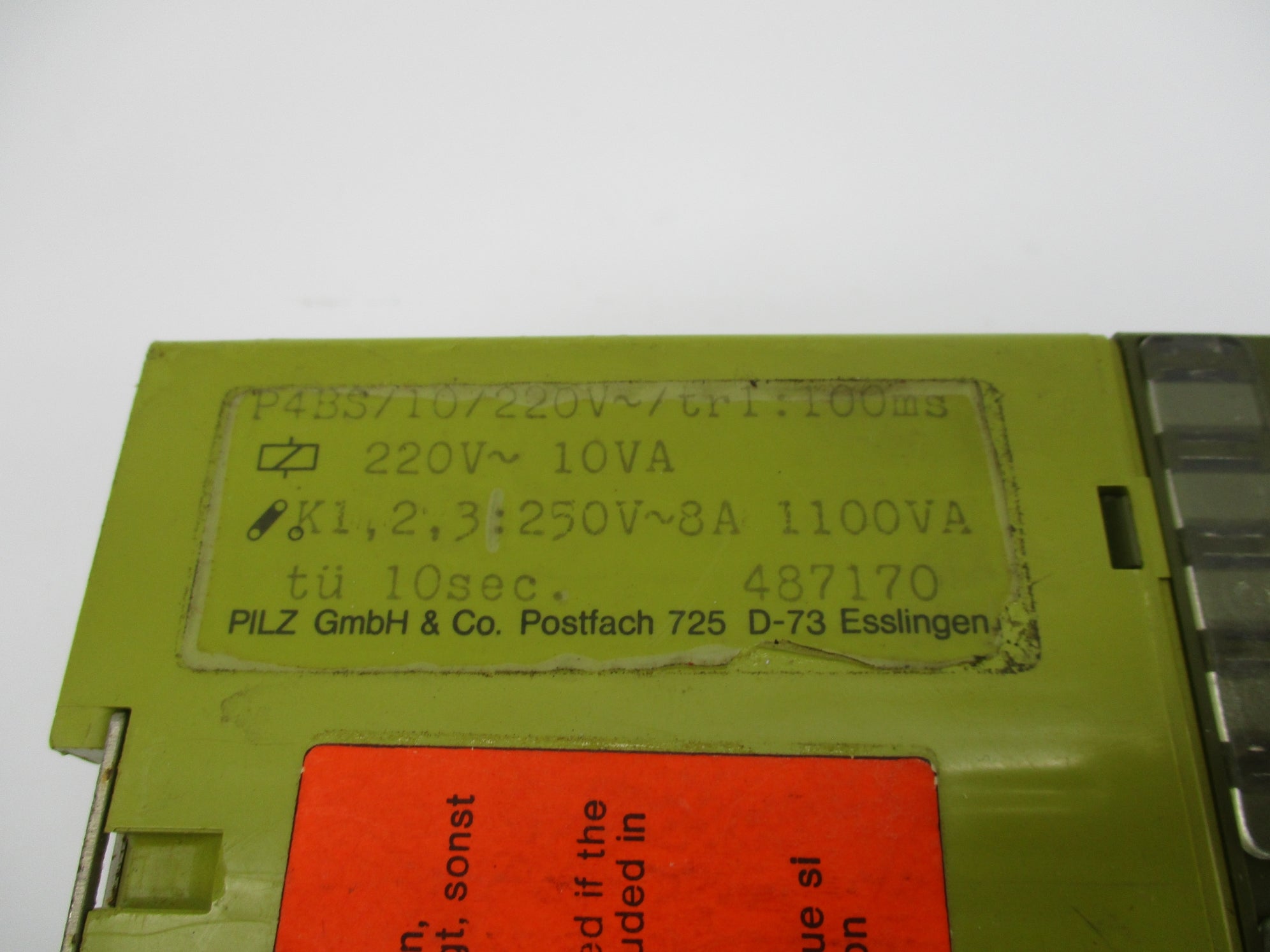 PILZ P4BS/10/220V 8A 220V UNMP