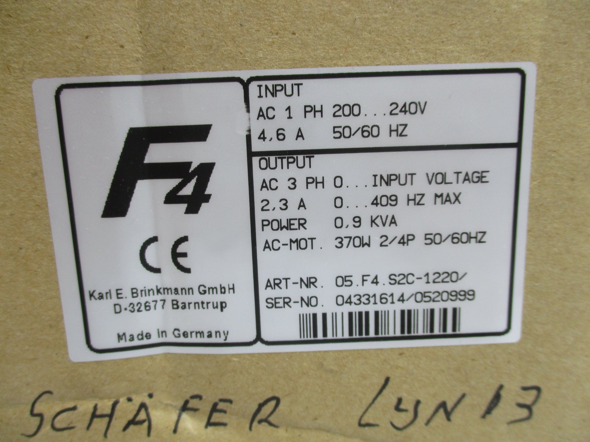 KEB 05.F4.S2C-1220/ NSMP
