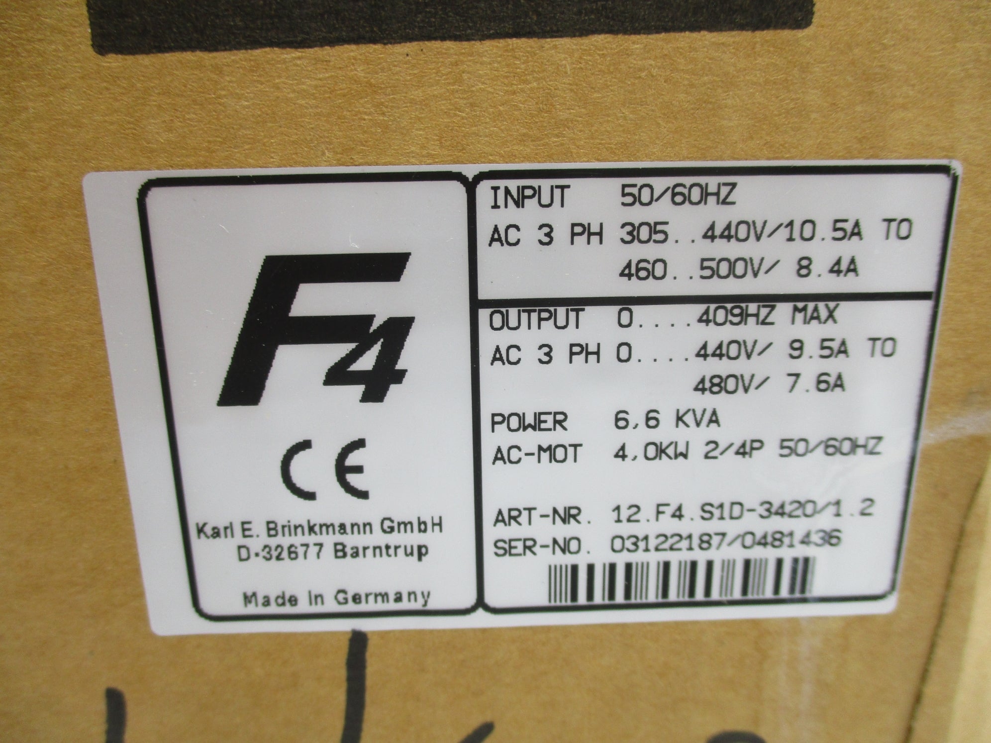 KEB 12.F4.S1D-3420/1.2 NSMP