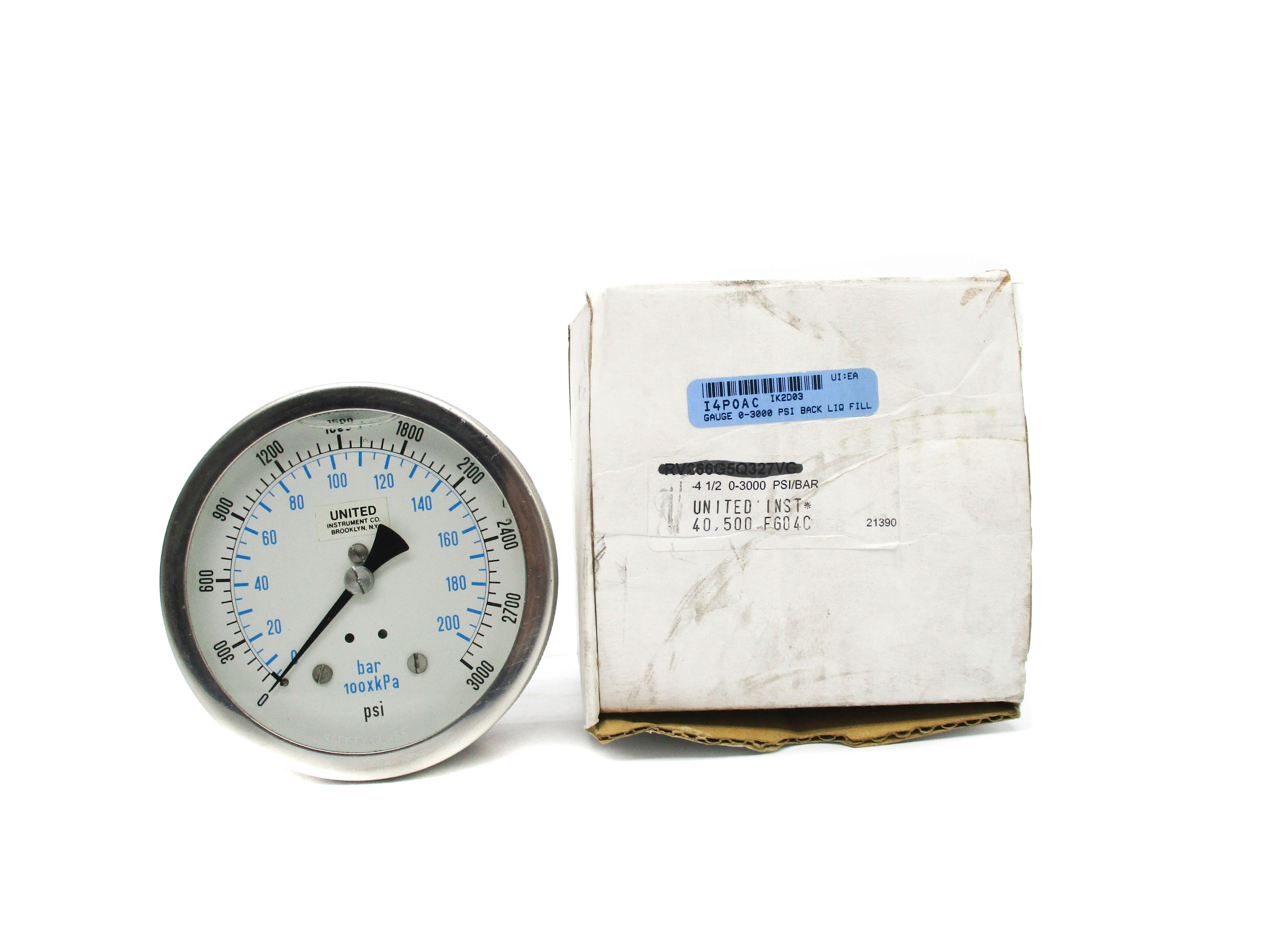 UNITED INSTRUMENT RV266G5Q327VG 0-3000PSI NSMP