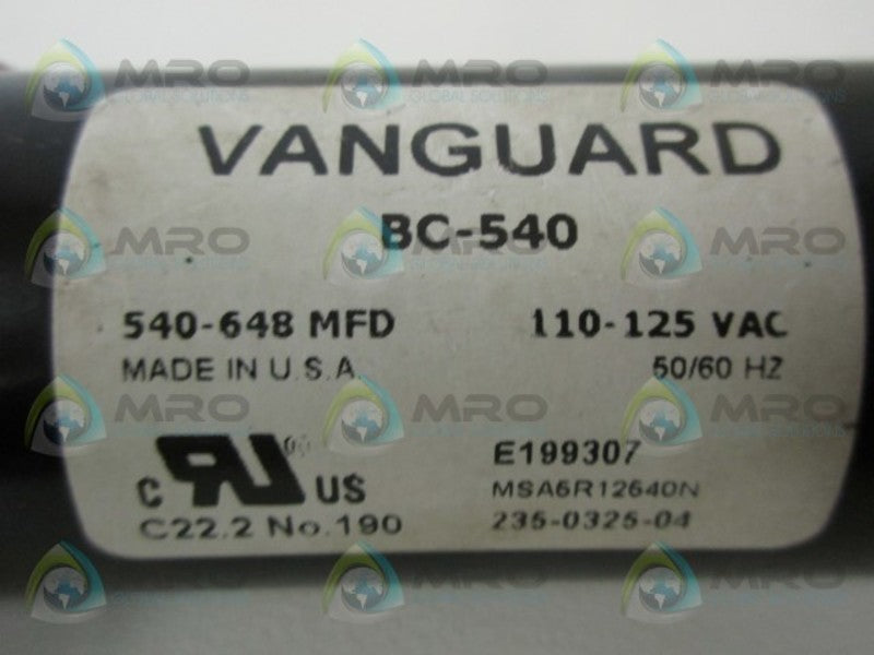 VANGUARD BC-540 CAPACITOR UNMP