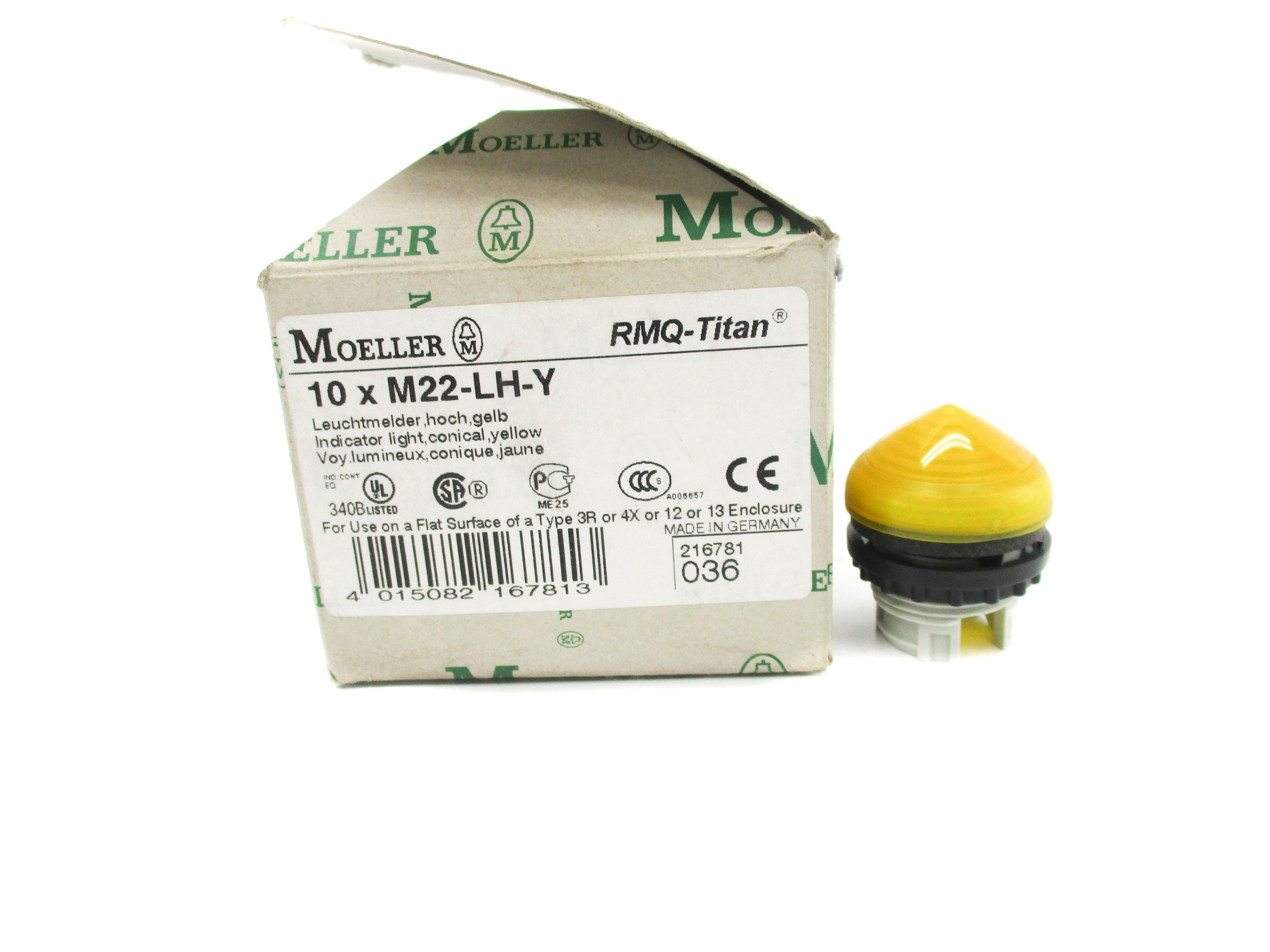 KLOCKNER MOELLER M22-LH-Y (PKG OF 10) NSMP