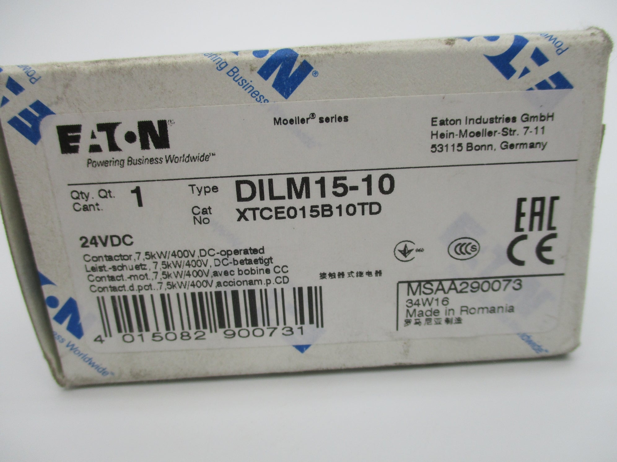 EATON DILM15-10 24VDC NSMP