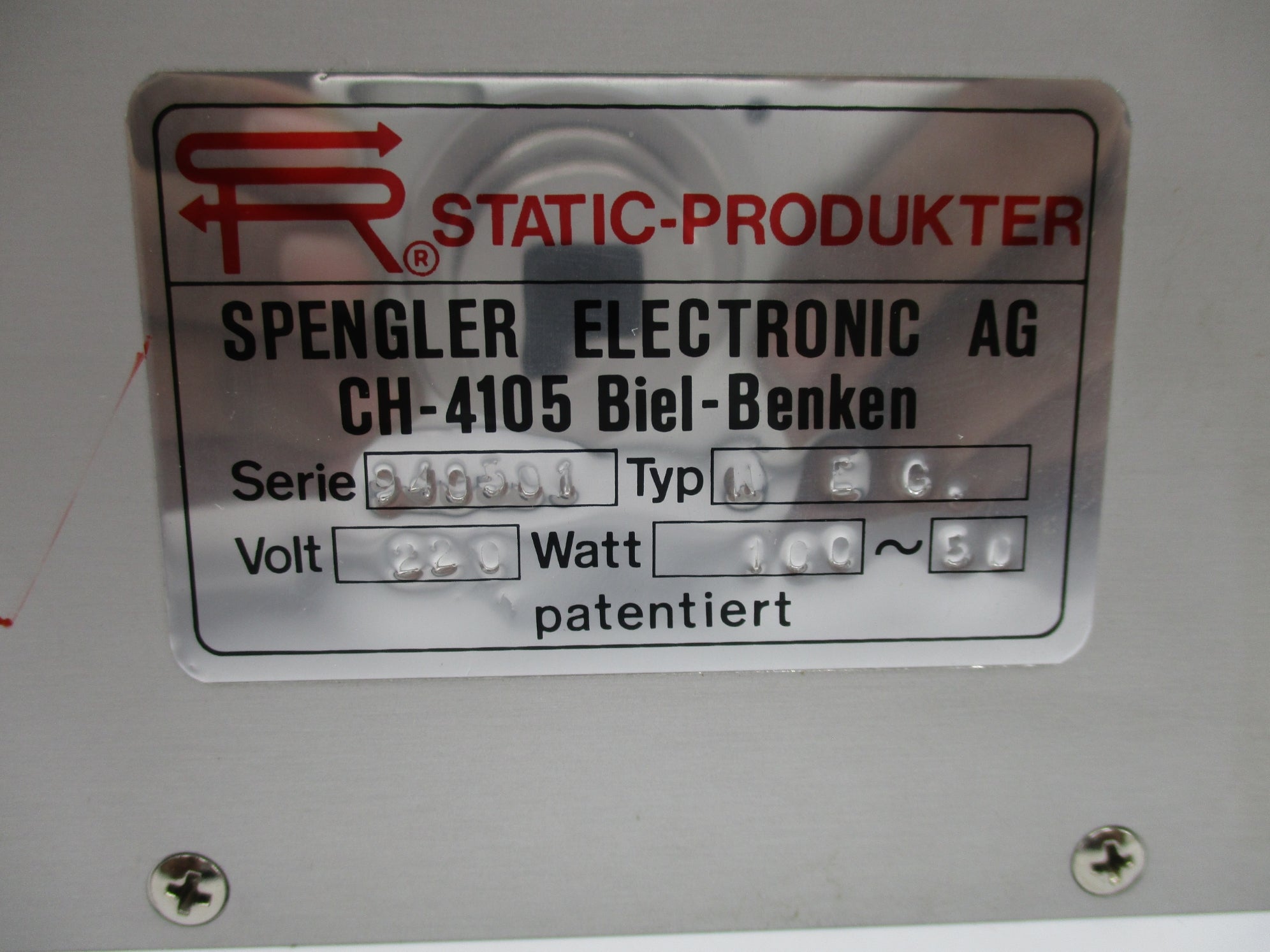 SPENGLER ELECTRONIC CH-4105 NSNP