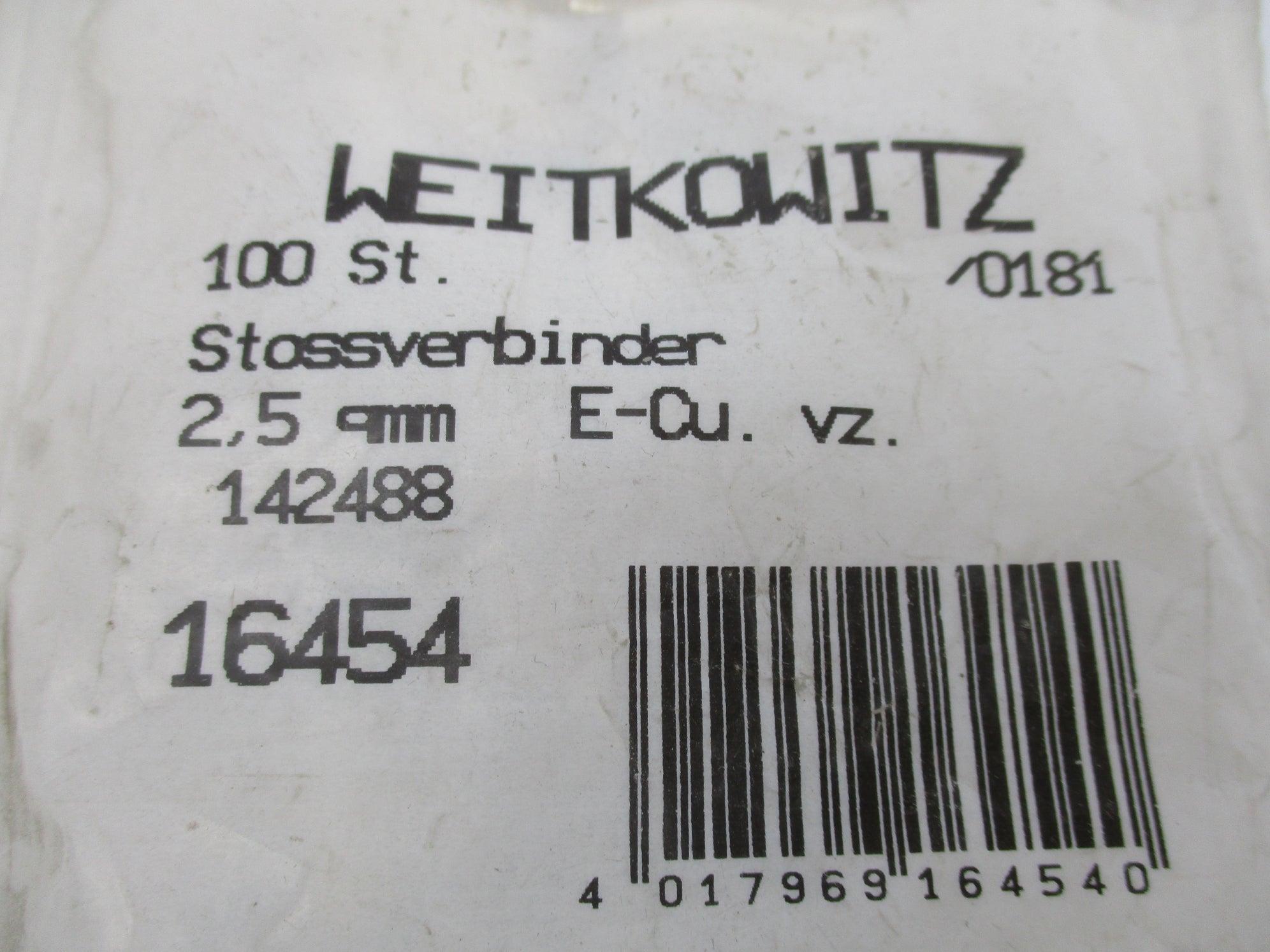 WEITKOWITZ 16454 (PKG OF 100) NSMP
