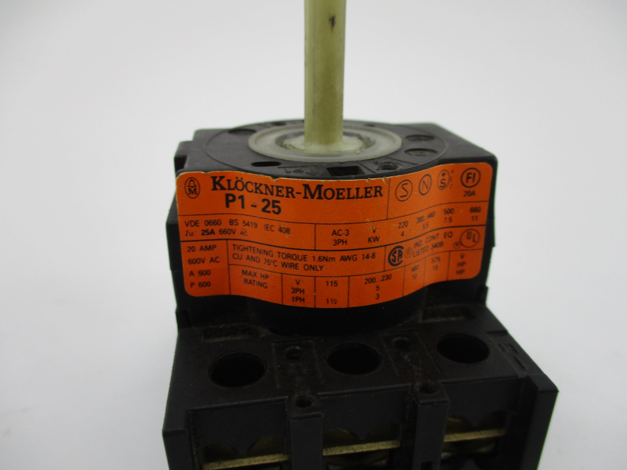 KLOCKNER MOELLER P1-25 (AS PICTURED) NSNP