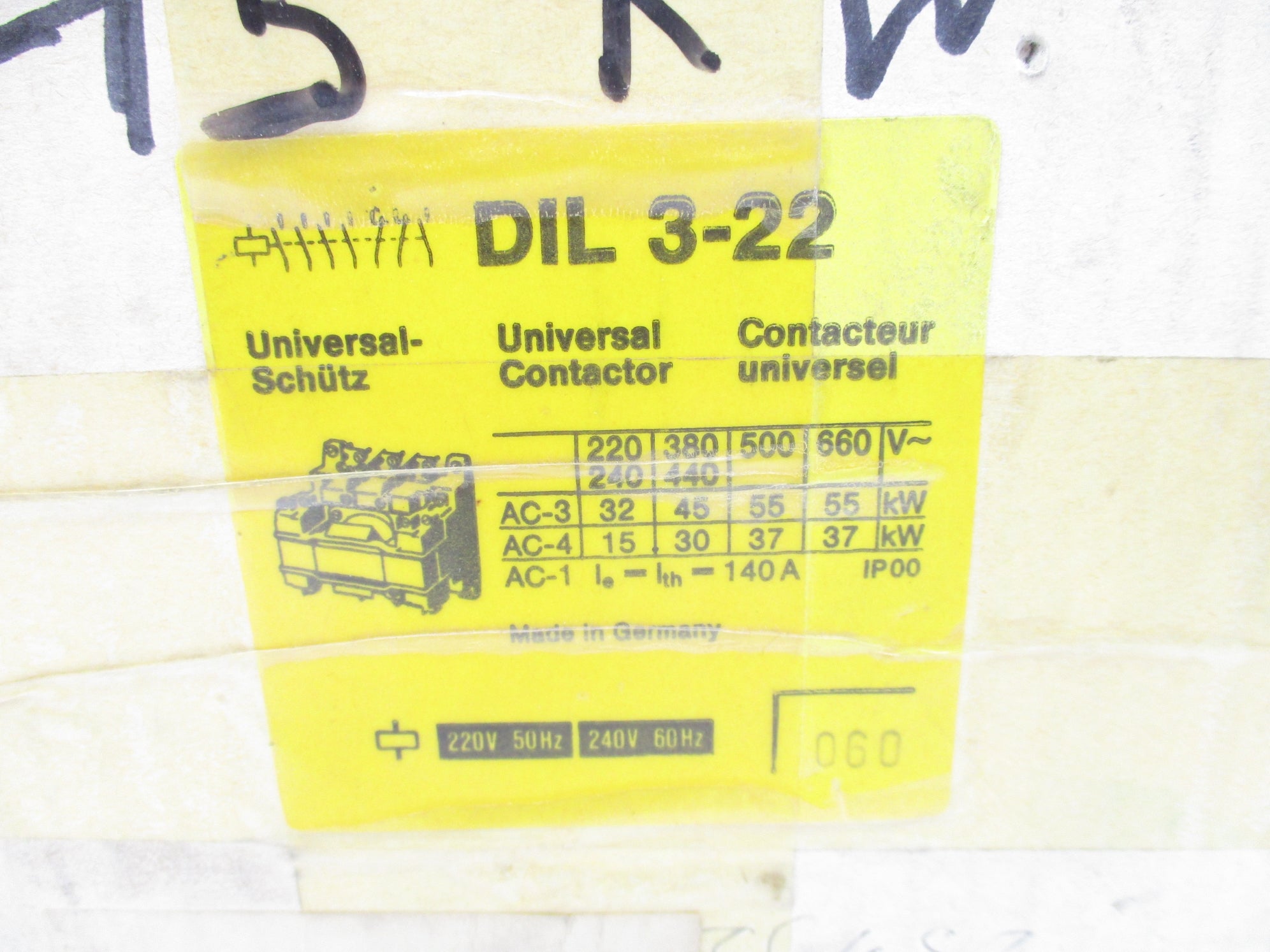KLOCKNER MOELLER DIL3-22 220/250V NSMP