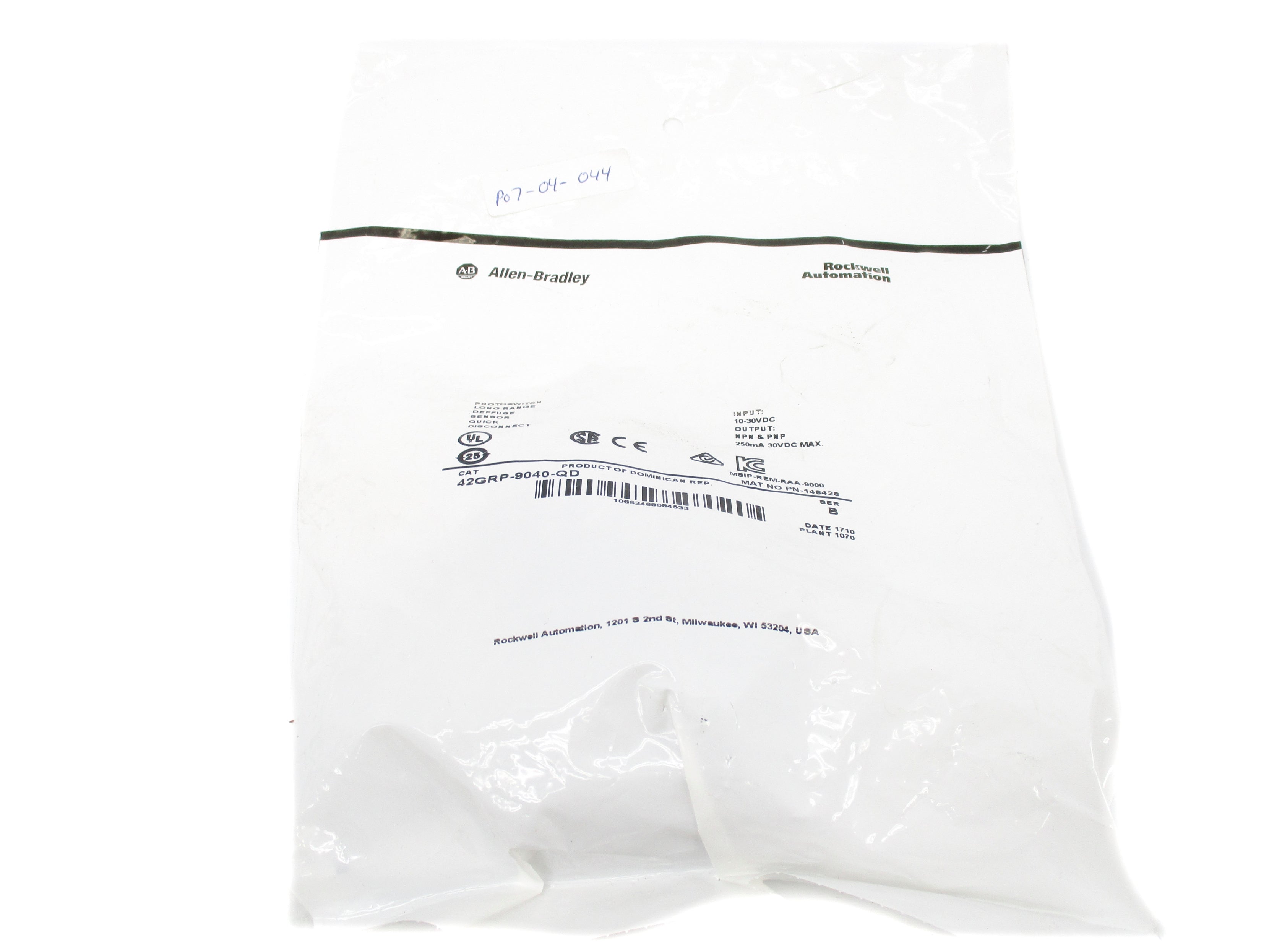 ALLEN BRADLEY 42GRP-9040-QD SER. B NSMP