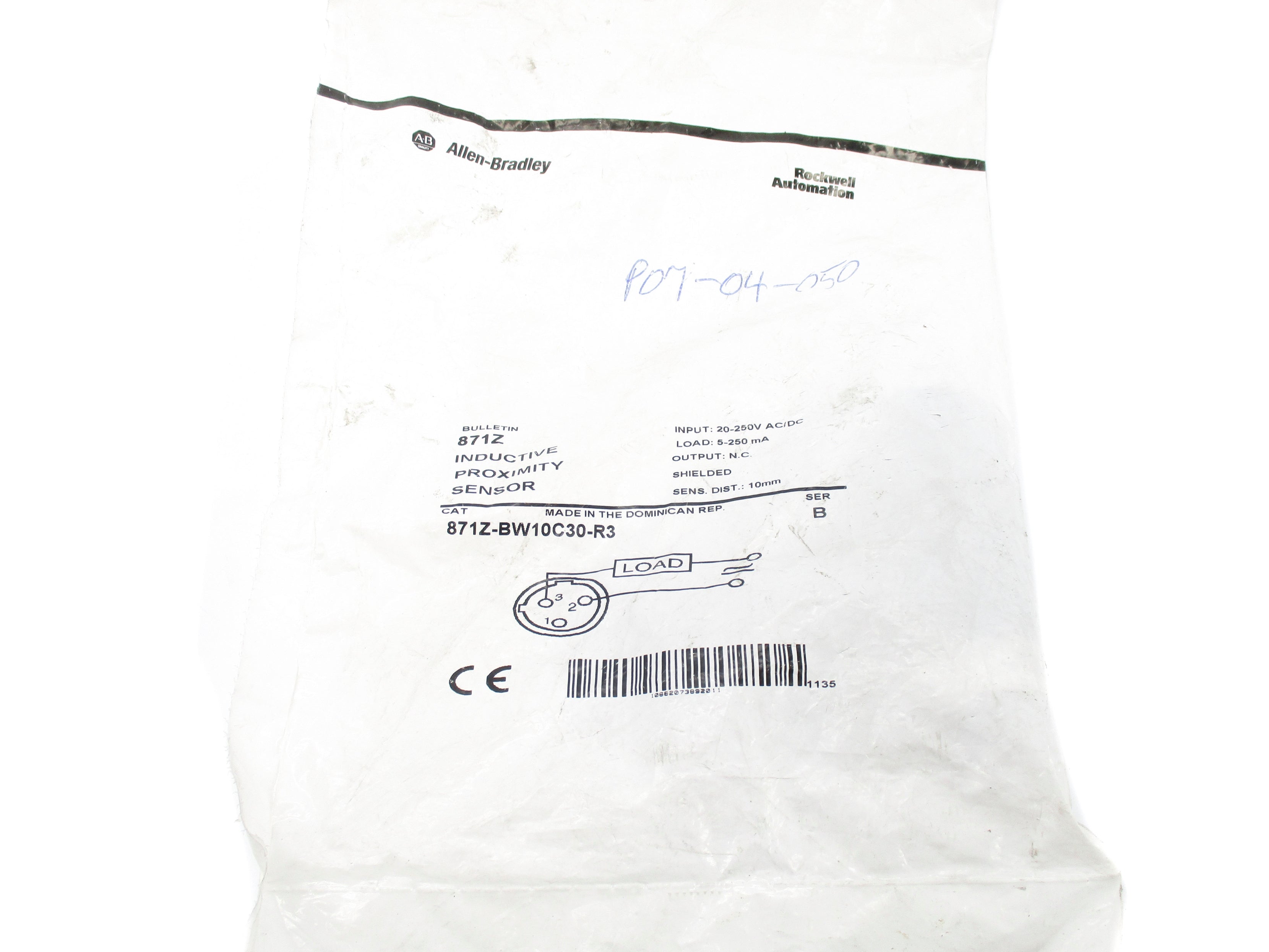 INDUSTRIAL SPARE PART 871Z-BW10C30-R3 SER. B NSMP