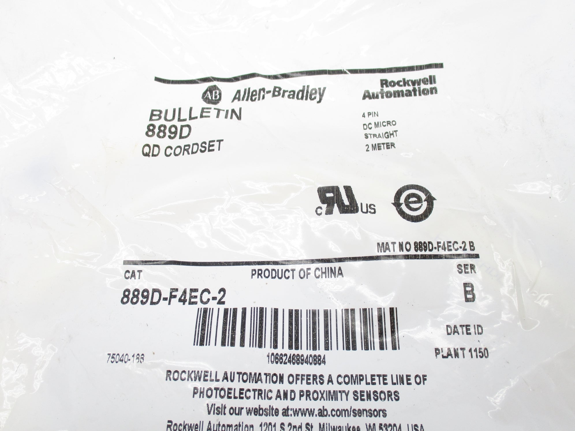 ALLEN BRADLEY 889D-F4EC-2 SER. B NSMP