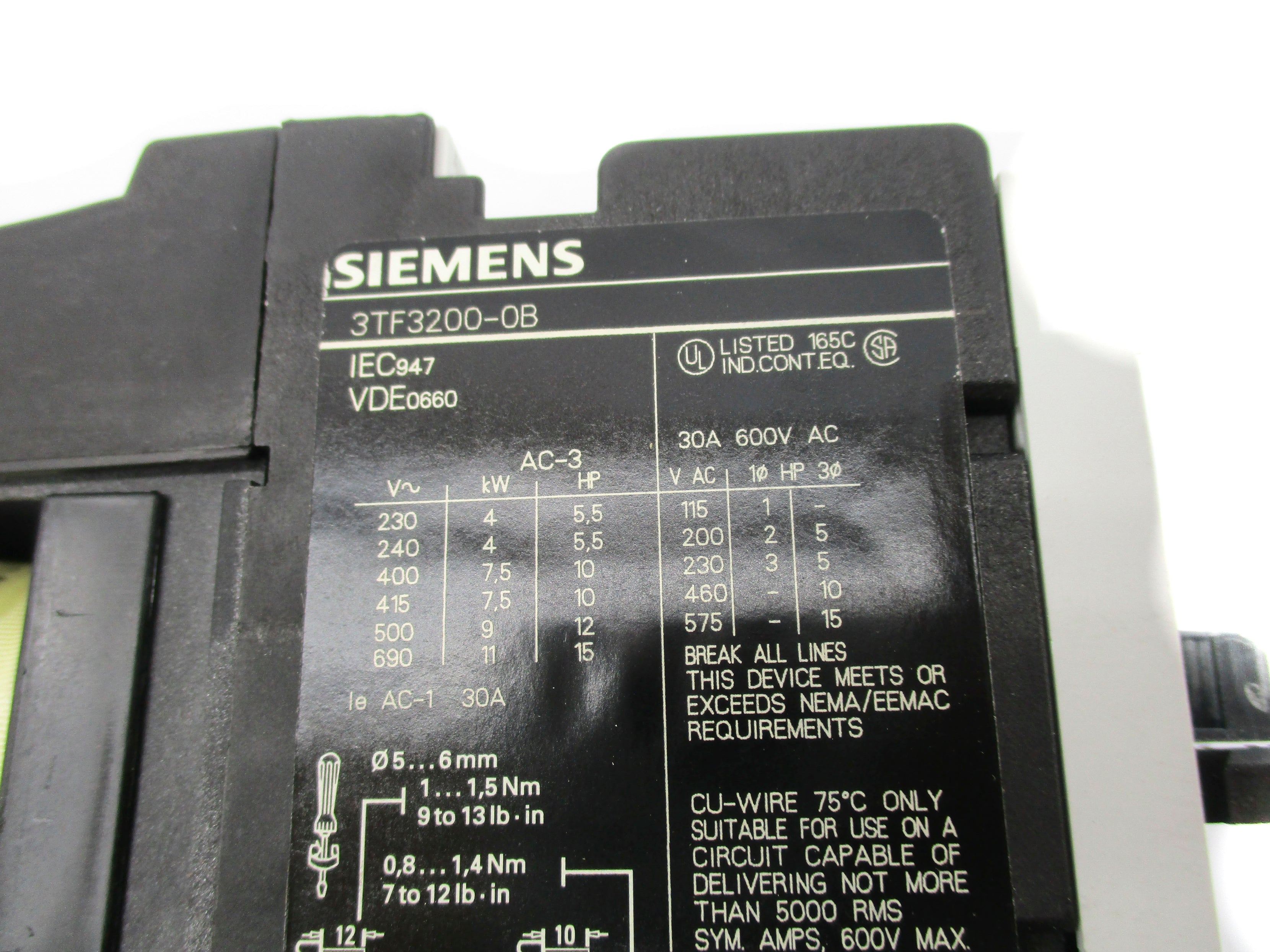 SIEMENS 3TF3200-0BB4 24V NSNP