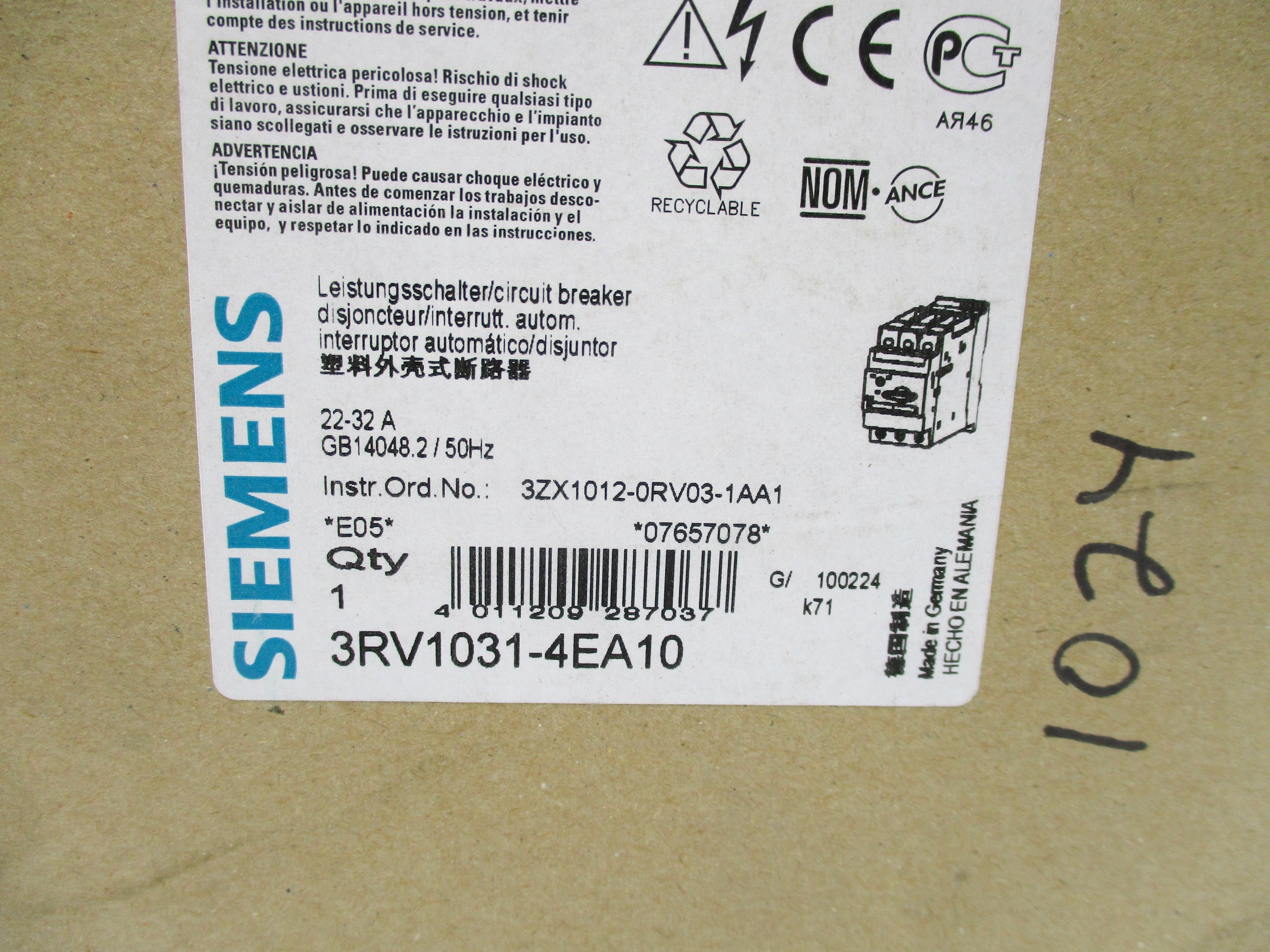 SIEMENS 3RV1031-4EA10 22-32A NSMP