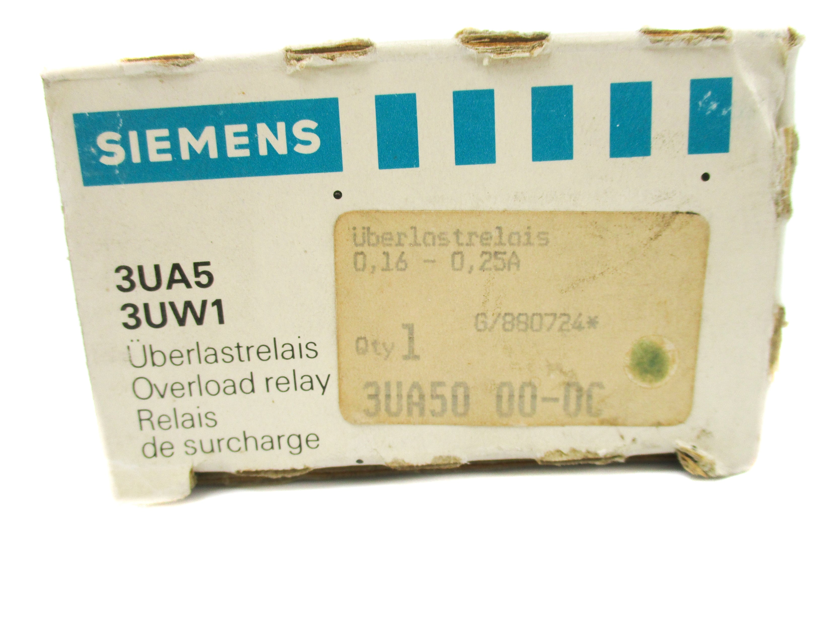 SIEMENS 3UA5000-0C 0,16-0,25A 600VAC NSMP