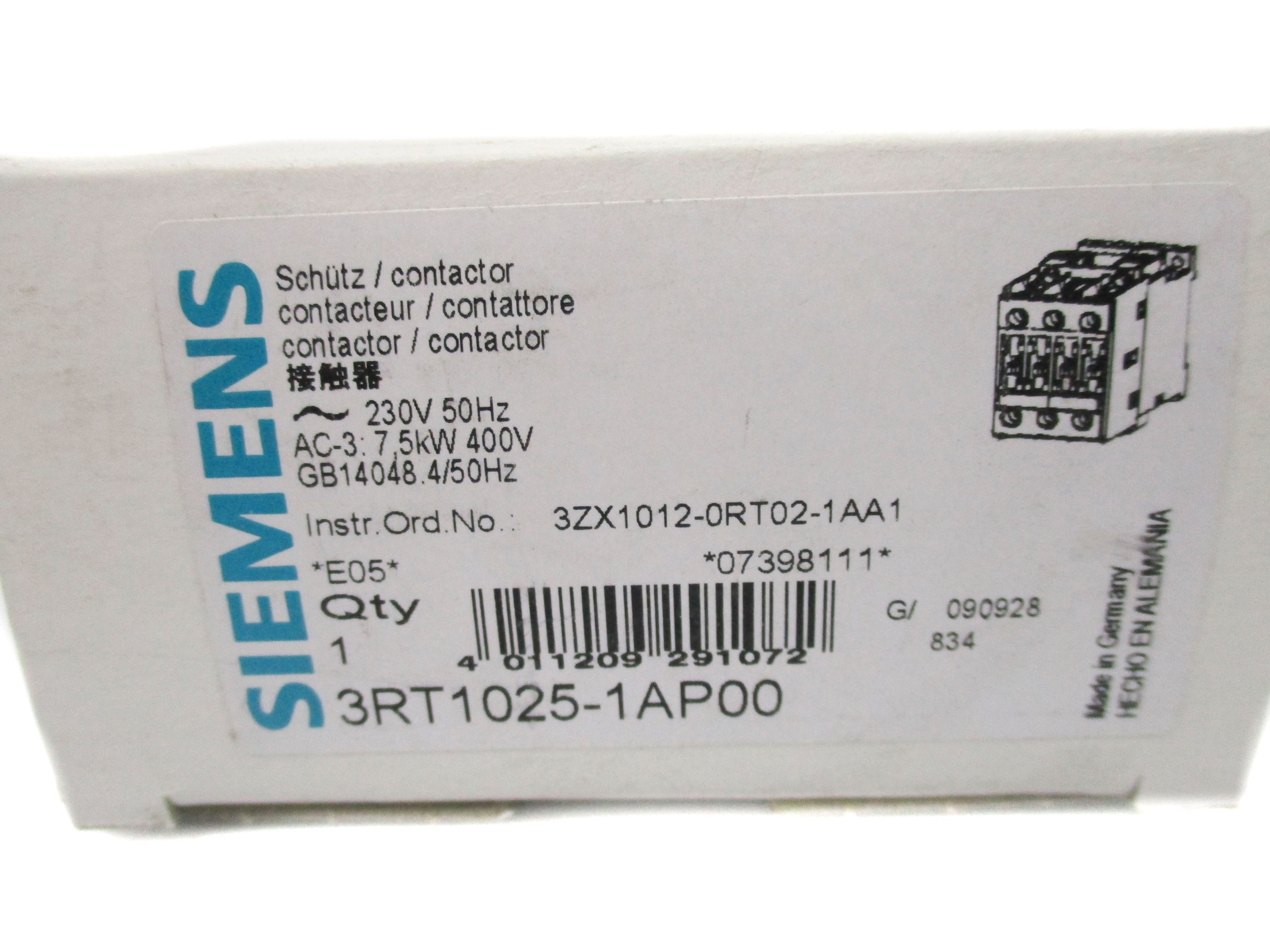 SIEMENS 3RT1025-1AP00 230V NSMP