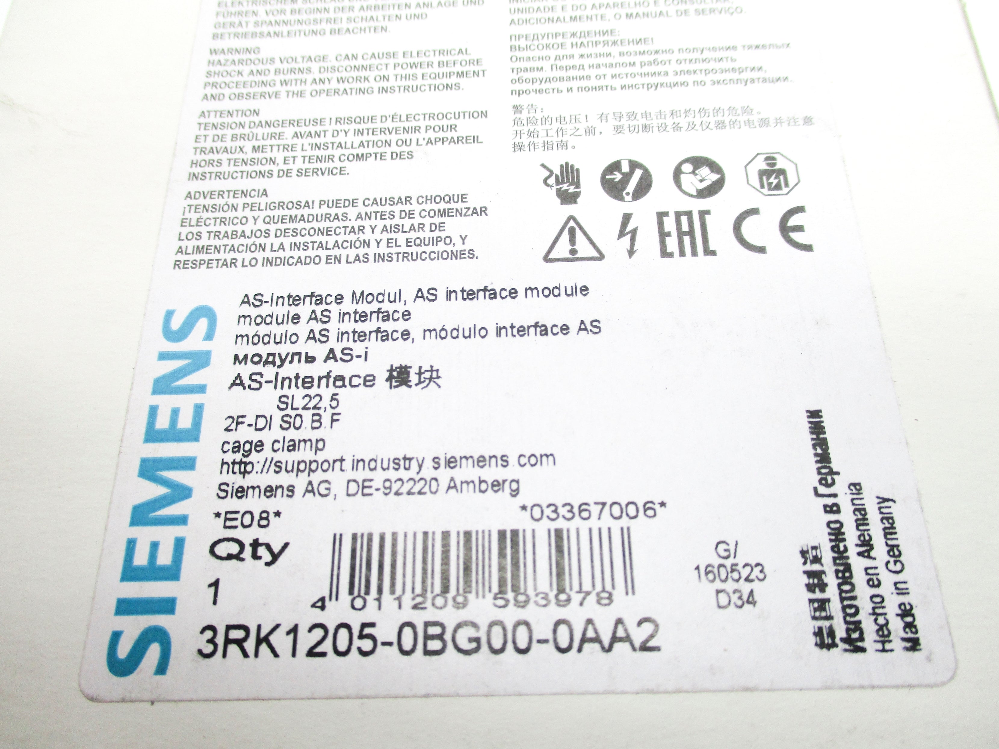SIEMENS 3RK1205-0BG00-0AA2 NSMP