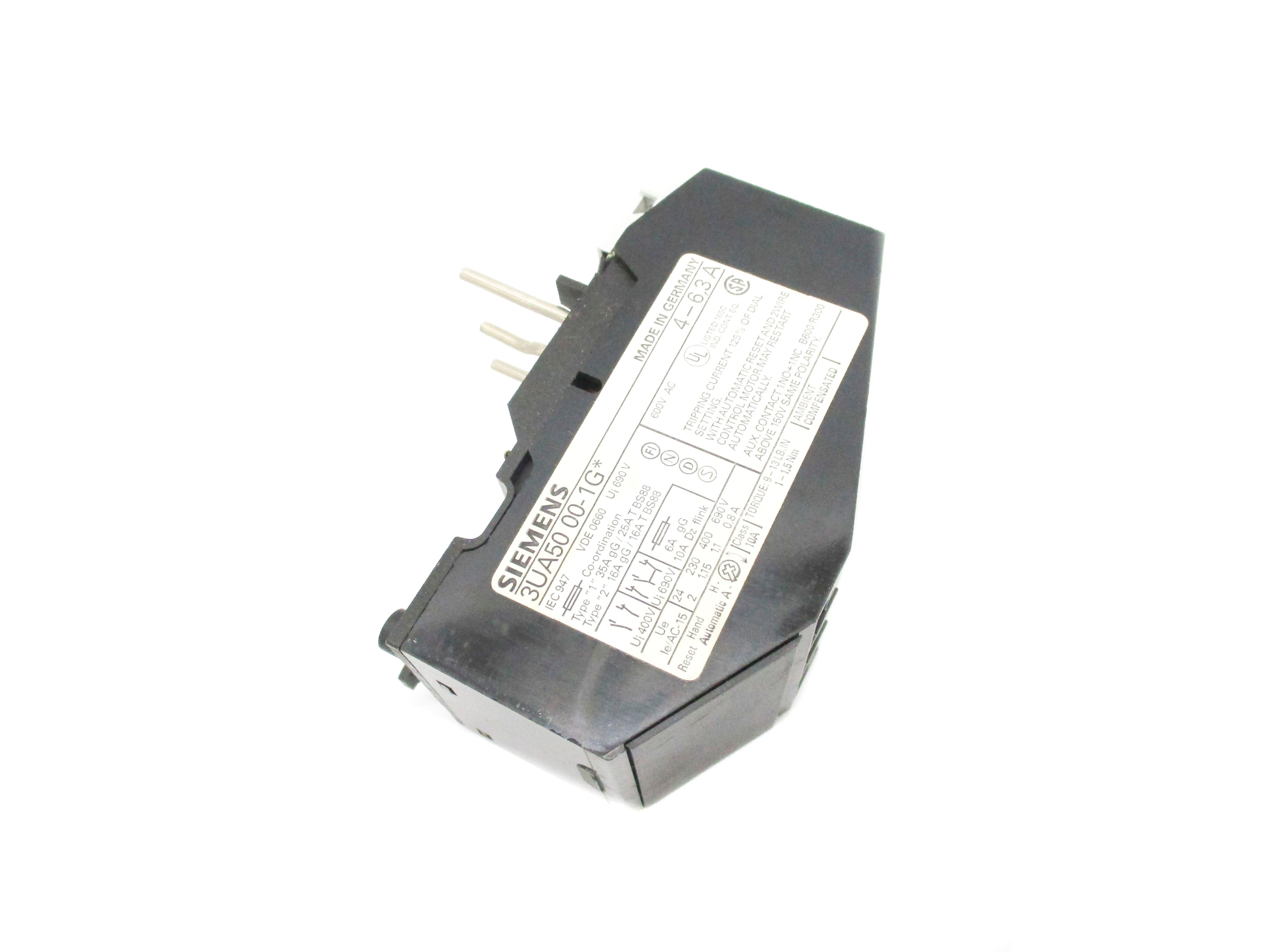 SIEMENS 3UA5000-1G 600VAC 4-6,3A NSMP