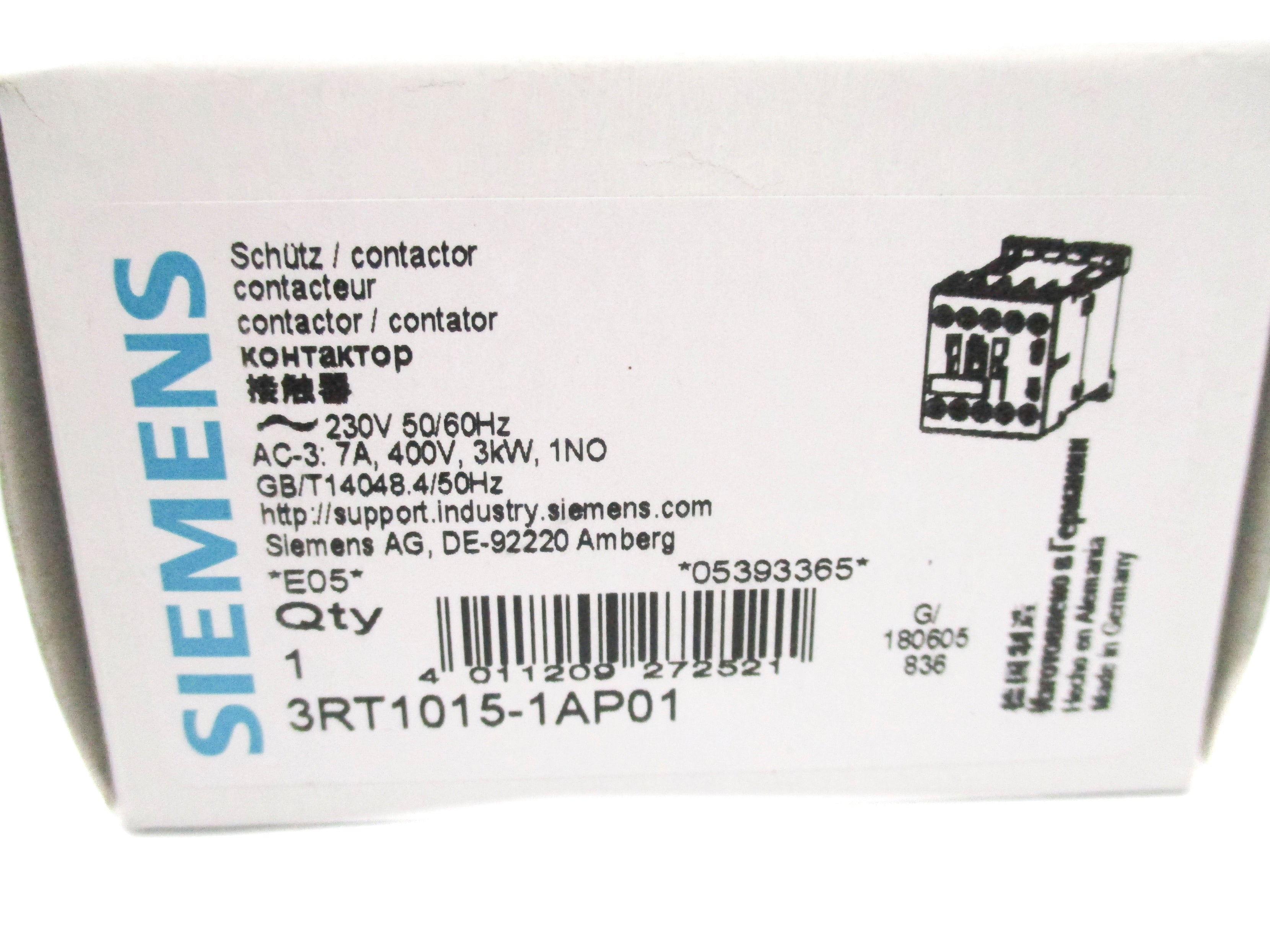 SIEMENS 3RT1015-1AP01 230V NSMP