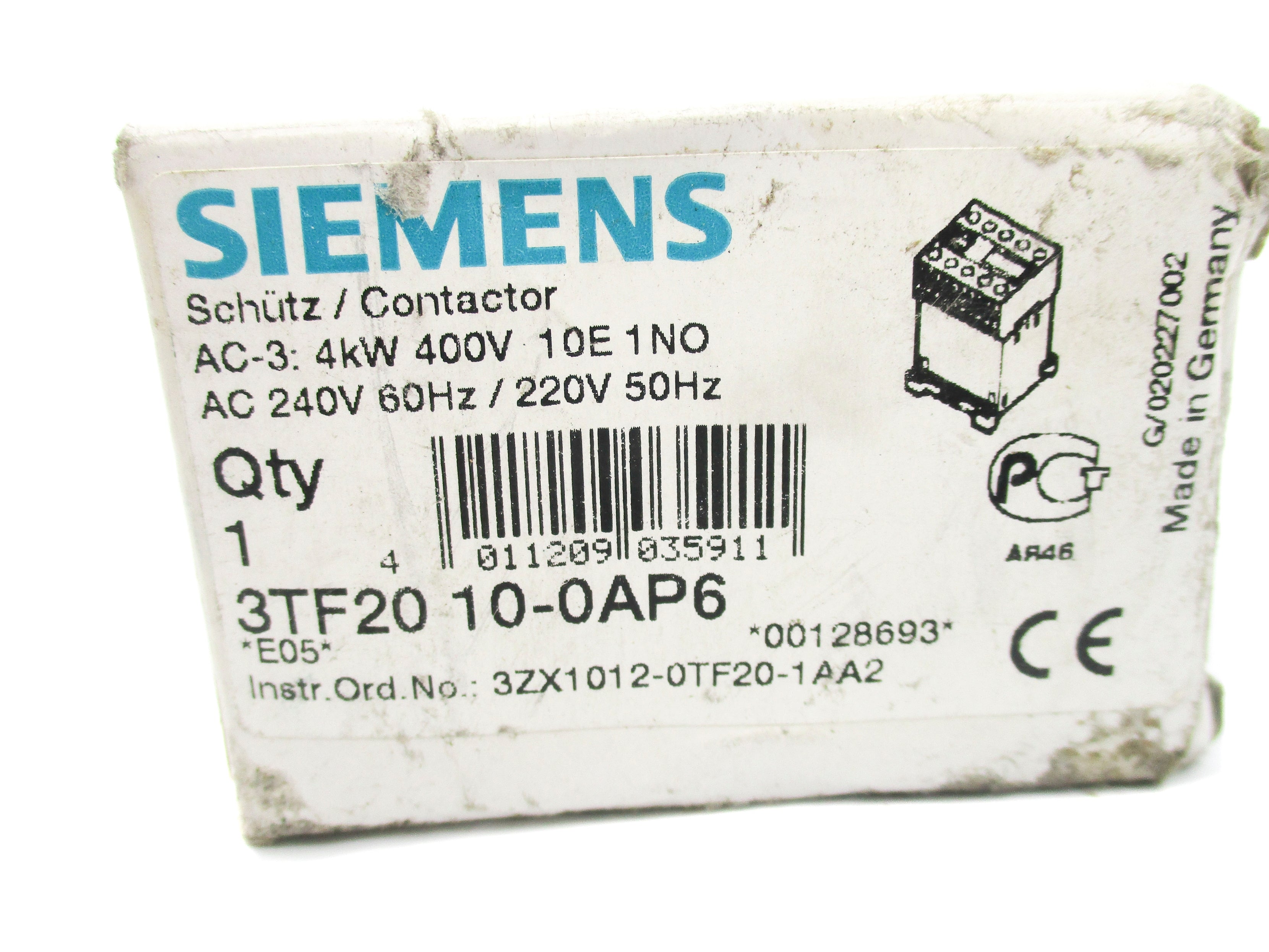 SIEMENS 3TF2010-0AP6 240/220V NSMP