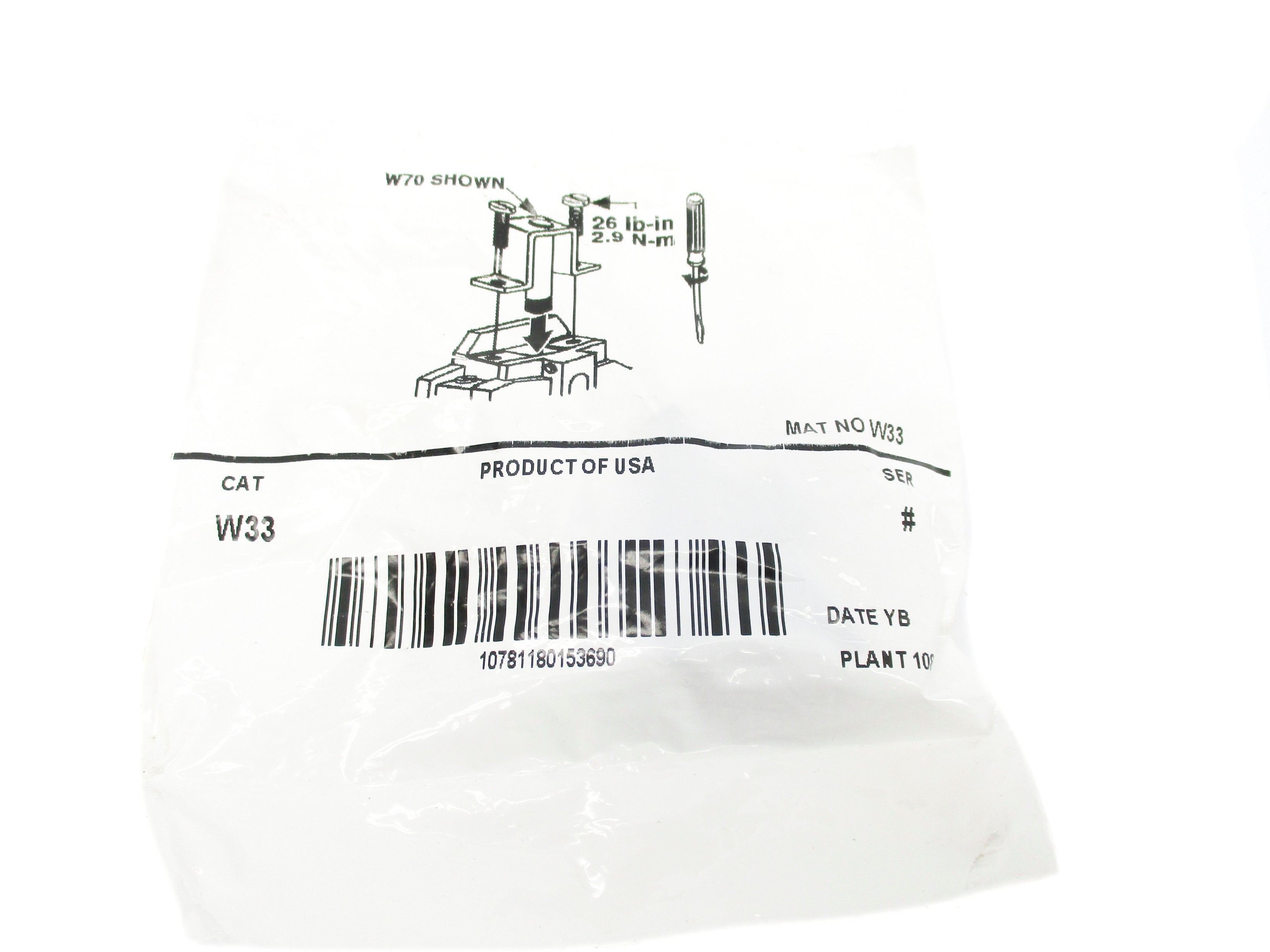 ALLEN BRADLEY W33 SER. # NSMP