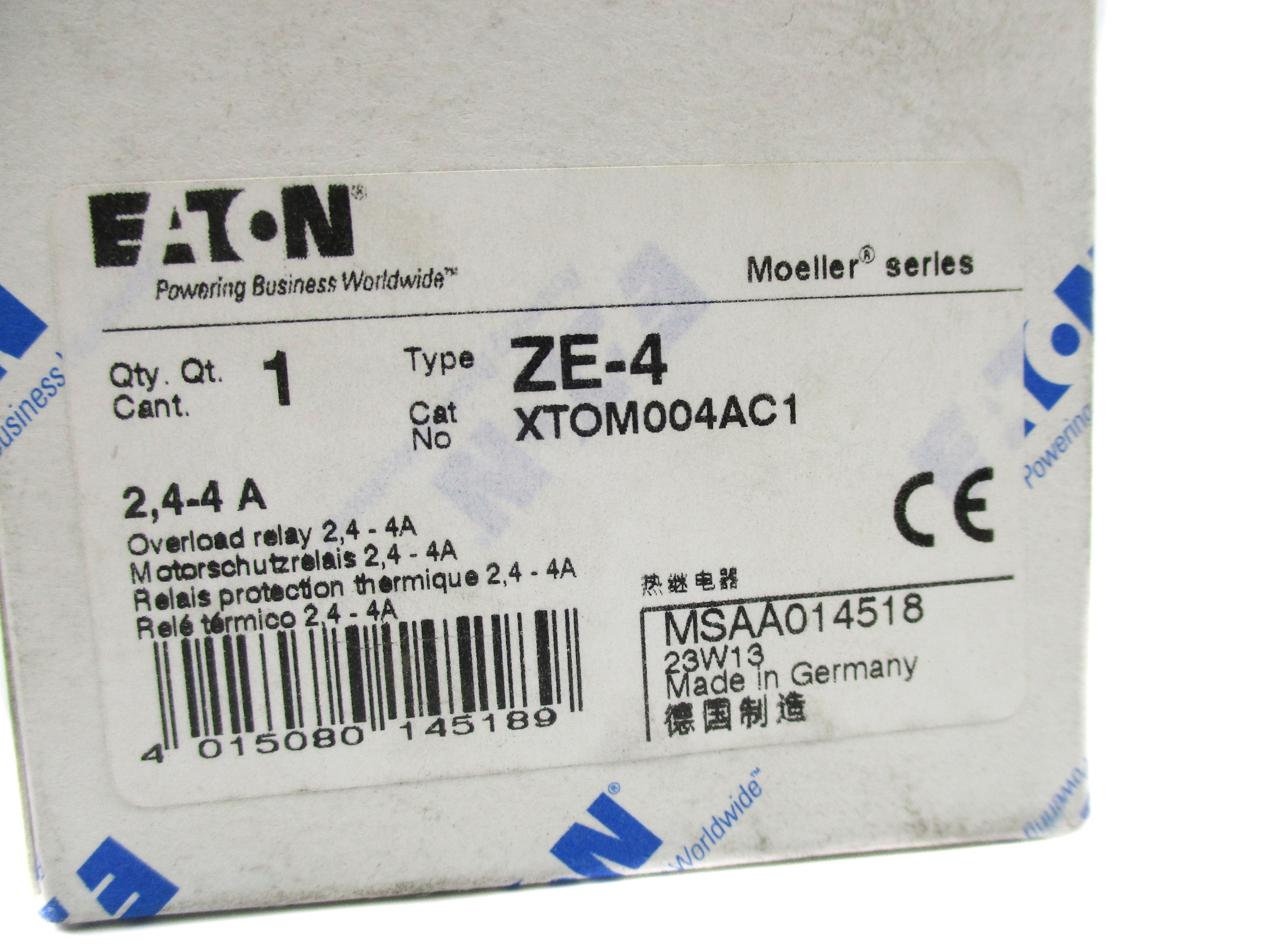 EATON ZE-4 240/600V 2,4-4A NSMP