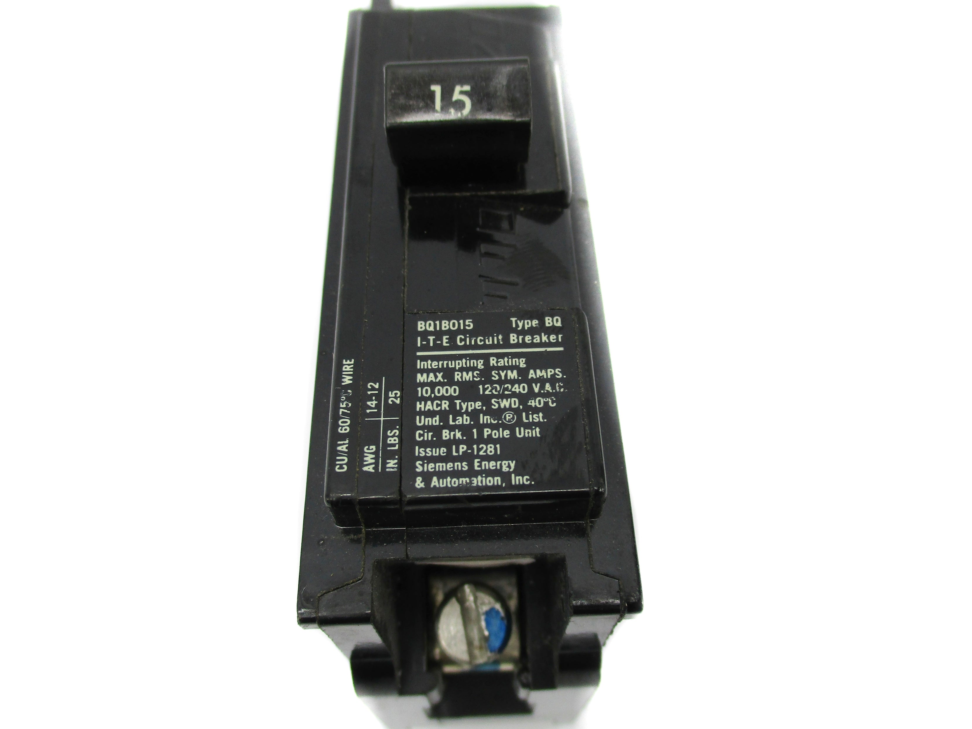 SIEMENS BQ1B015 120/240V 15A UNMP
