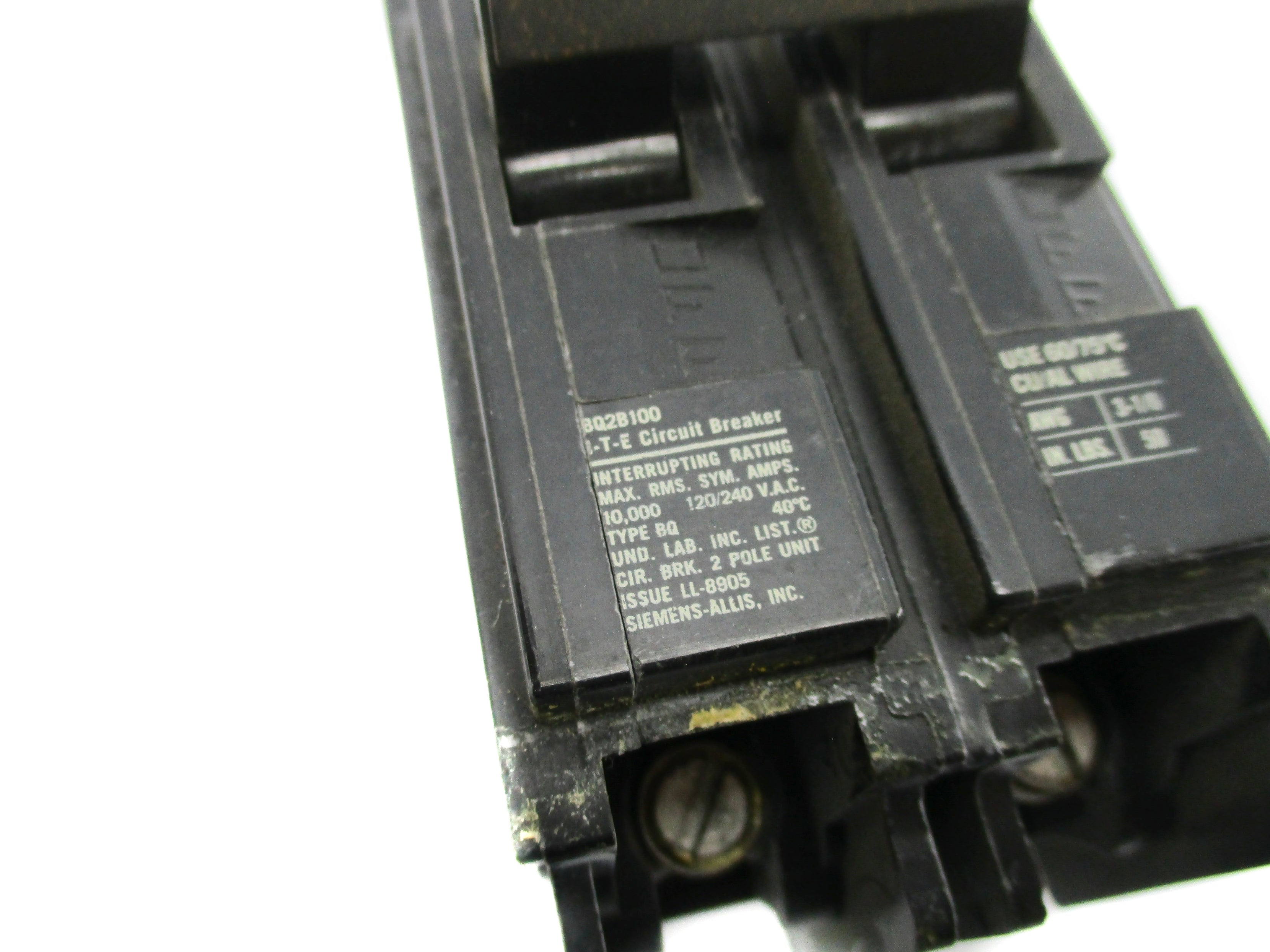 SIEMENS BQ2B100 120/240V 100A UNMP